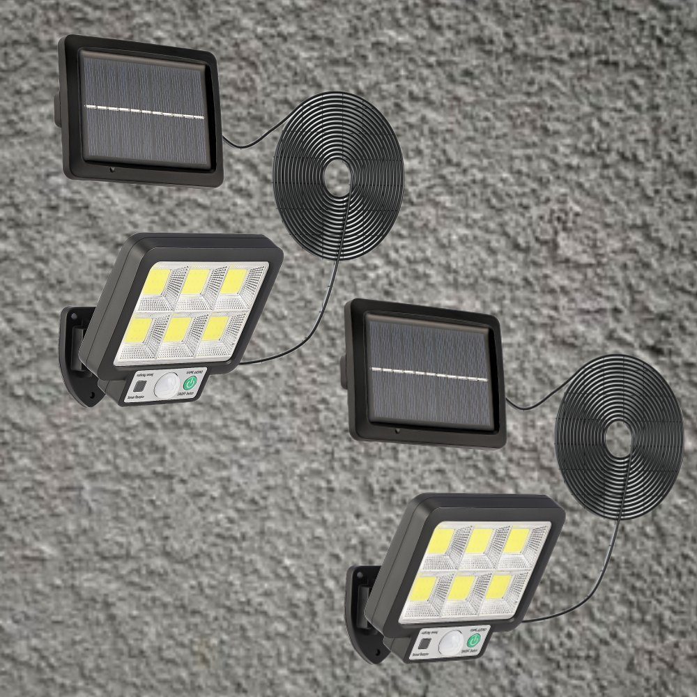 WILGOON LED Solarleuchte Solarlampen mit Bewegungsmelder, 72 LED Superhell
