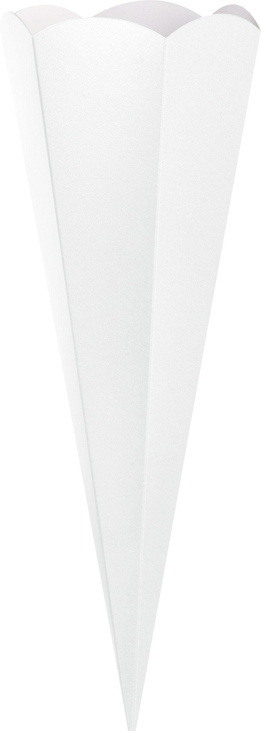 Heyda Schultüte Geschwister-Schultüten-Zuschnitt, 41 cm Weiß
