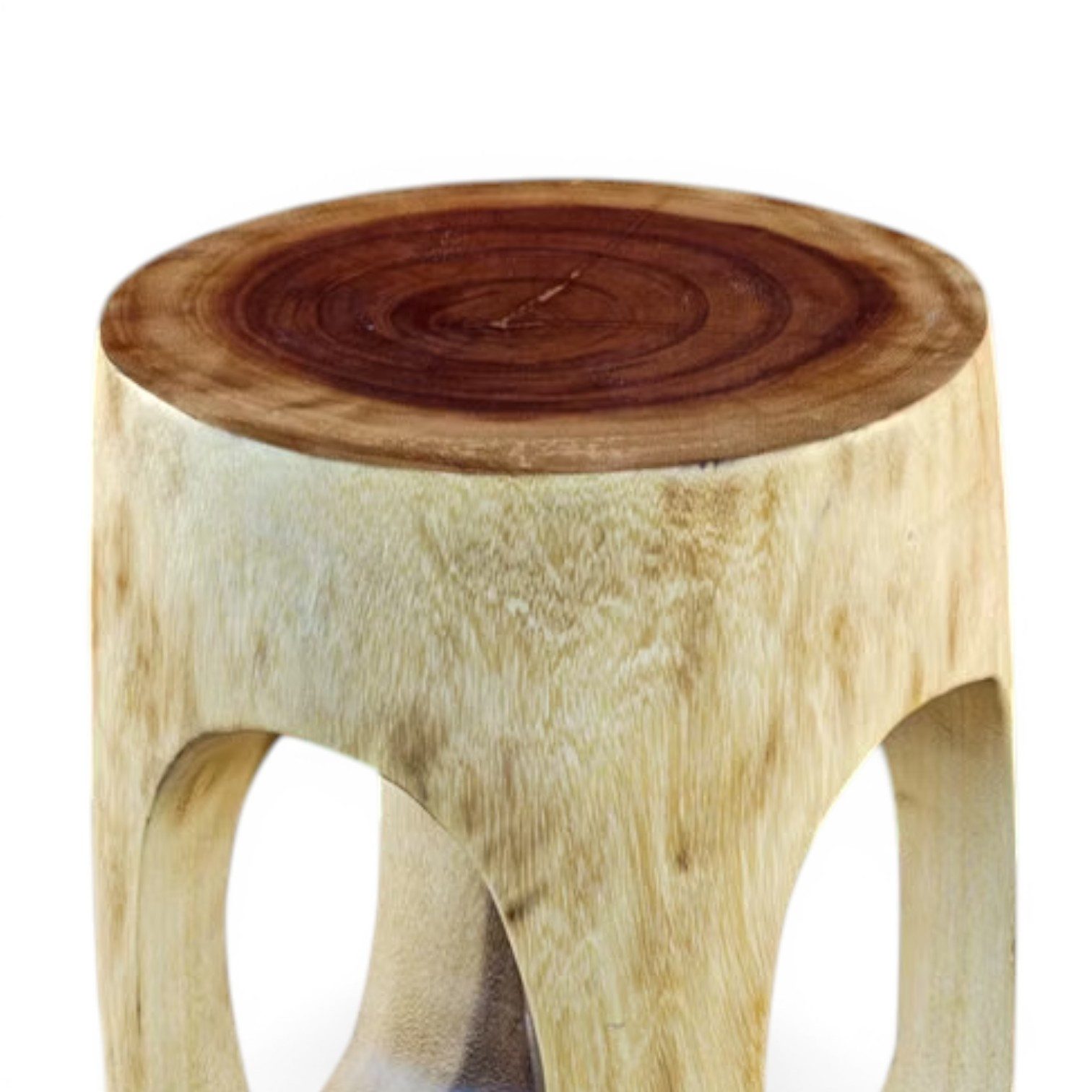 Kinaree Blumentisch Beistelltisch Massivholz rund Thailand Suarholz Tisch THA CHANG, Akazie Massivholz, Unikate, Handgefertigt