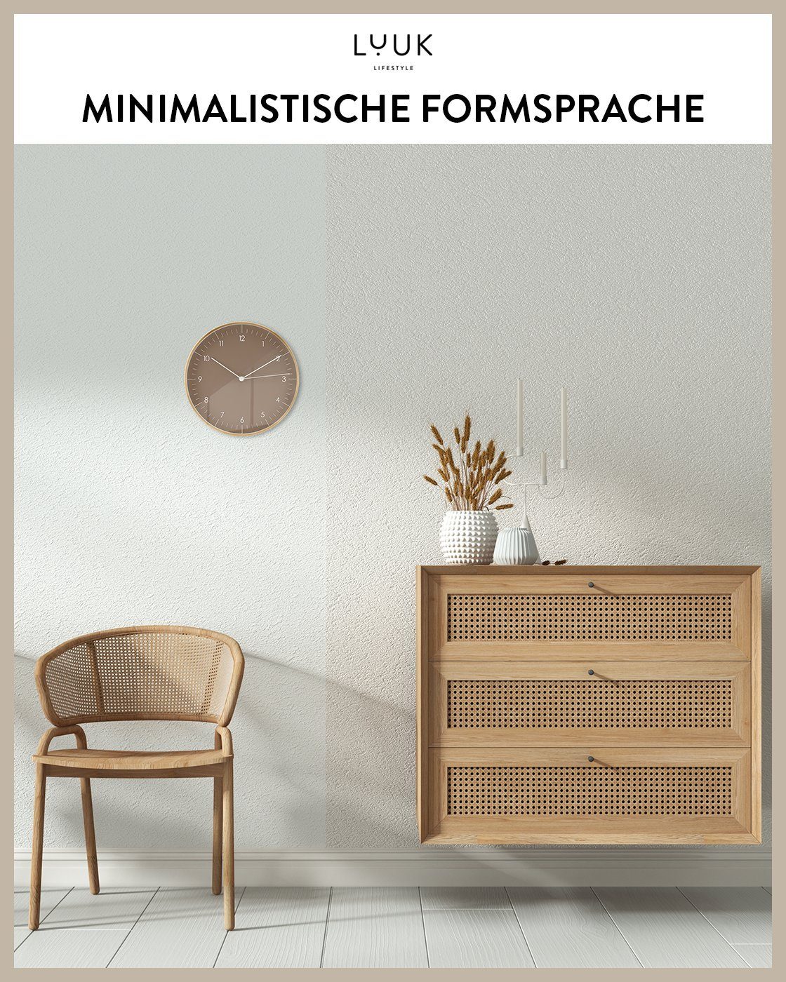 LUUK LIFESTYLE Wanduhr Helsinki (lautlos, ohne Ticken, großes Ziffernblatt, verschied. Größen) – Bild 4 von 5