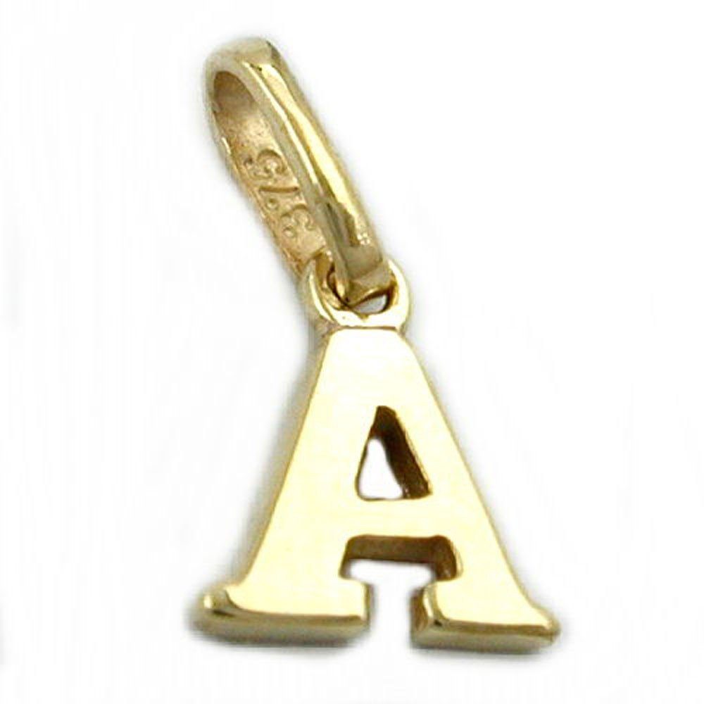 Kettenanhänger Halskette Damen 8 Buchstabenanhänger kt mm, für Unisex 9 Buchstabe x 375 und Gold A Anhänger 6.5 unbespielt Herren für Goldschmuck