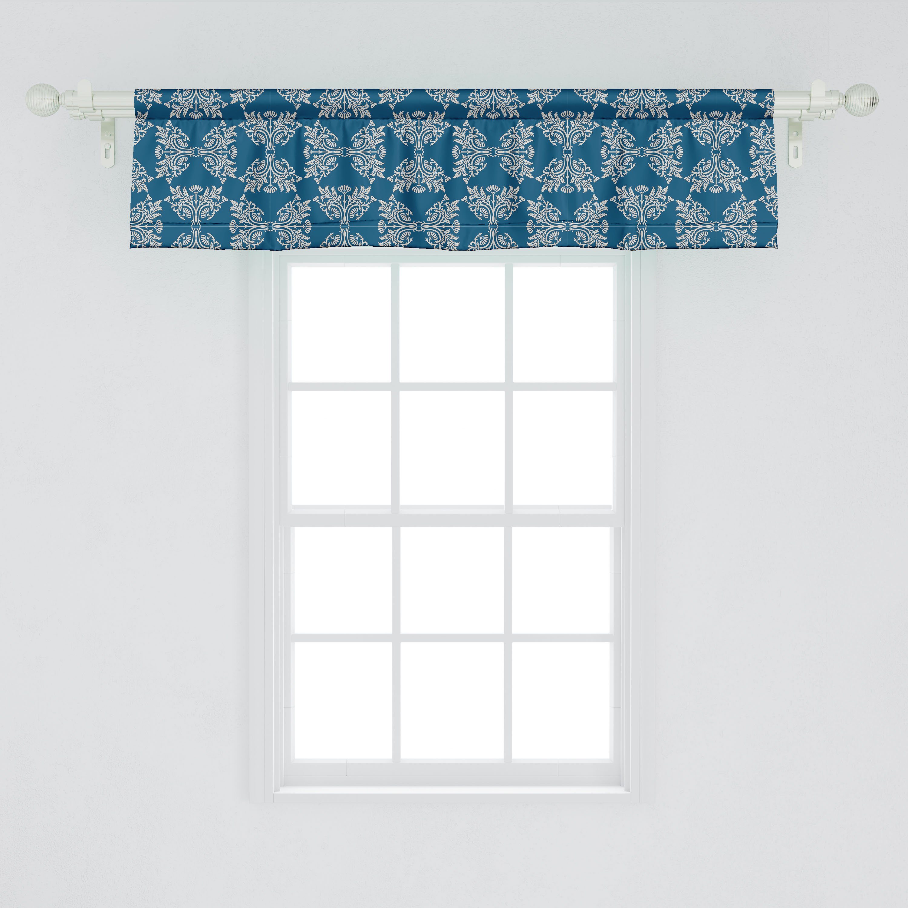 Scheibengardine Vorhang Volant für Dekor Retro Microfaser, Abakuhaus, Stangentasche, Schlafzimmer Zusammenfassung Victorian Ornaments Küche mit