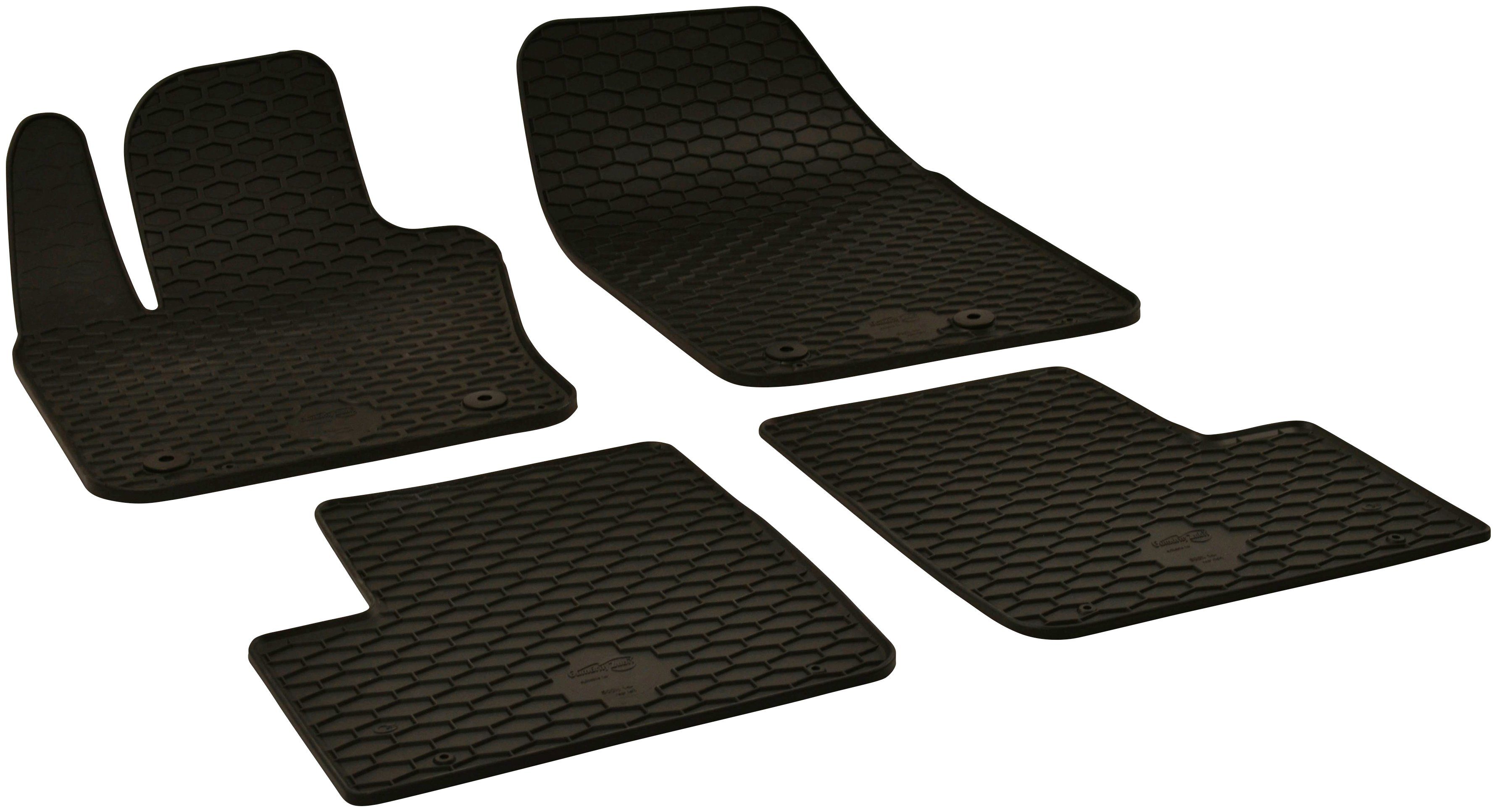 WALSER Passform-Fußmatten (4 St), für Schrägheck, für 500X Fiat X 500 Fiat 09/2014-Heute