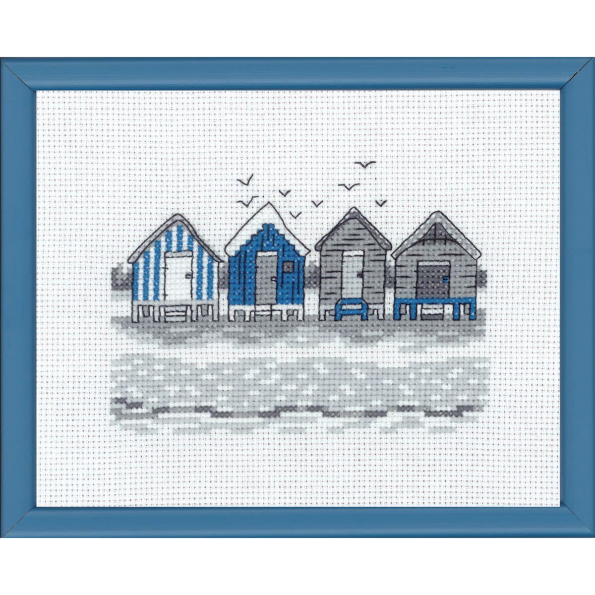 Permin Kreativset Permin Kreuzstich Stickpackung "Haus am Strand", (embroidery kit)