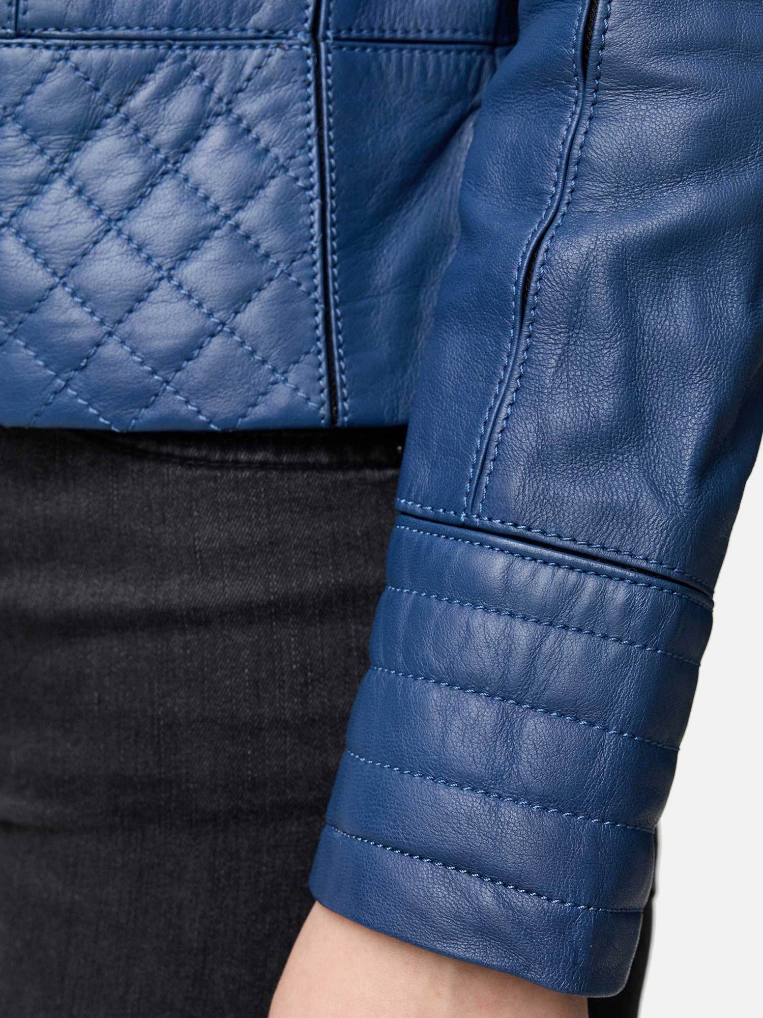 Tazzio Lederjacke F524 moderne & zeitlose Damen Jacke im Biker Look – Bild 5 von 5