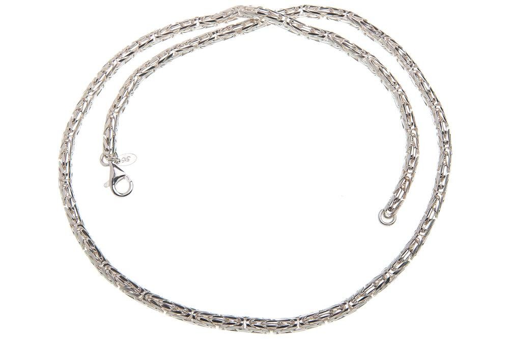 Silberkettenstore Silberkette Königskette, rund 4mm 45cm-100cm wählbar von 925 Länge Silber, 