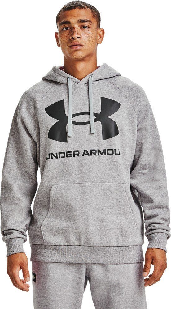 Under Armour® Kapuzenpullover UA Hoodie Fleece Black Big Logo 001 Rival