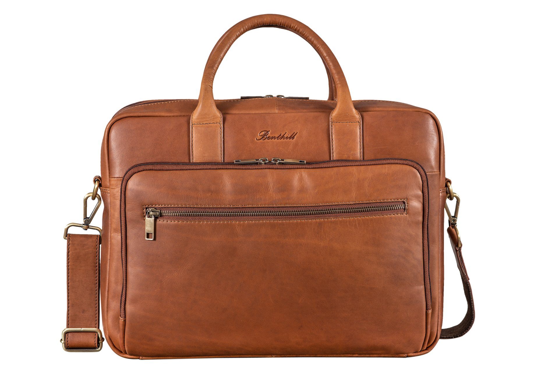 Benthill Aktentasche Echt Leder Laptoptasche Notebooktasche Umhängetasche L günstig online kaufen