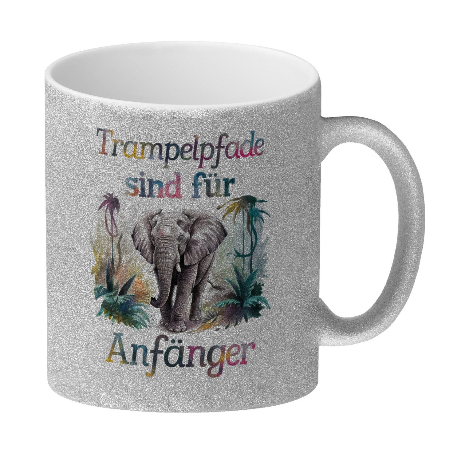 „Ich Denke An Elefanten“ Tasse – Lustige Keramiktasse Für Kaffee & Tee, Spülmaschinenfest