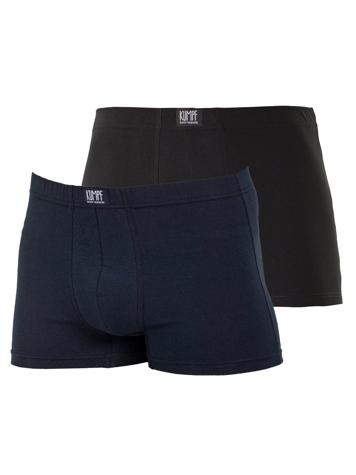 KUMPF Retro Pants 2er Sparpack Herren Pants Bio Cotton (Spar-Set, 2-St) hohe Markenqualität navy schwarz