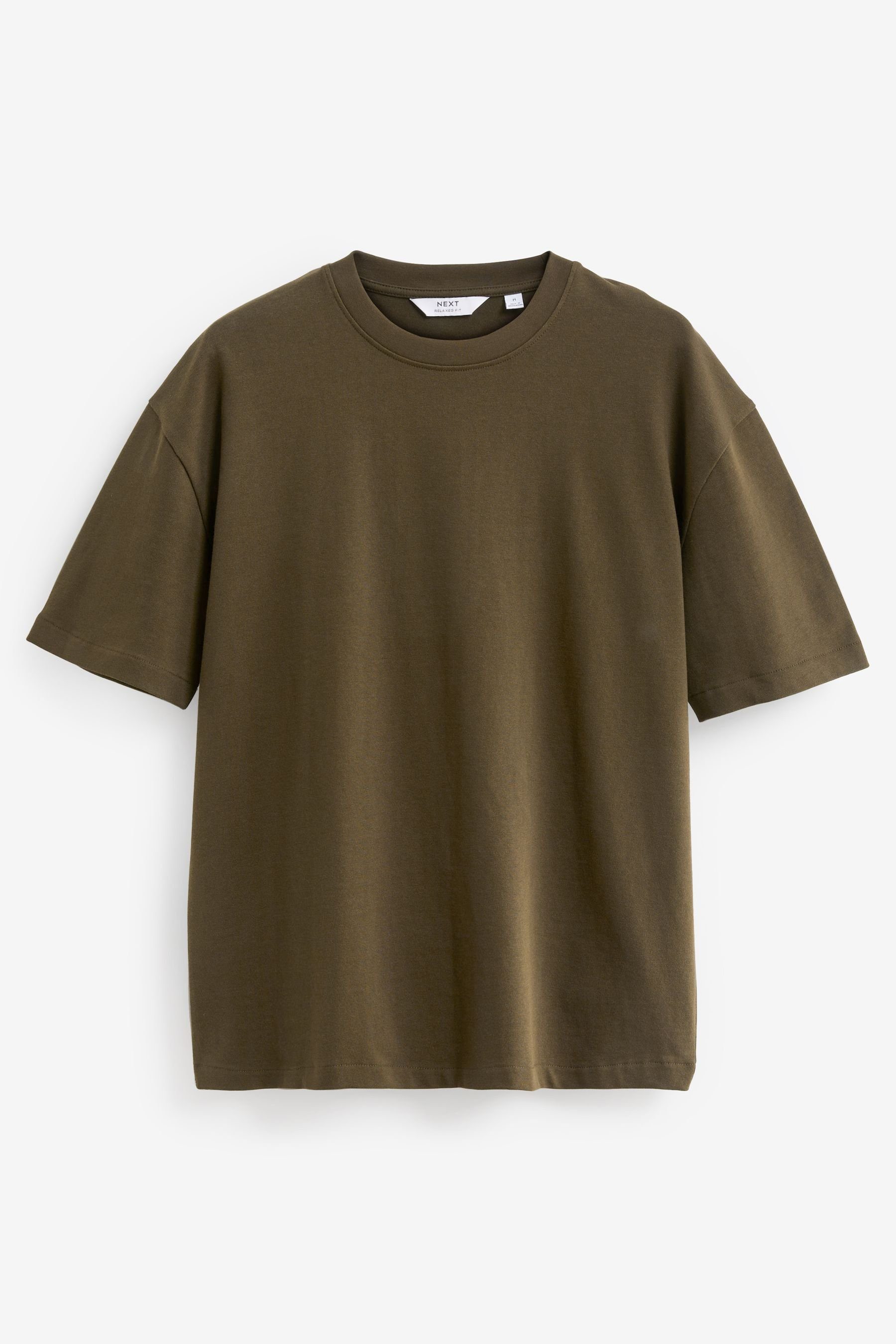 Next T-Shirt T-Shirt aus schwerem Stoff (1-tlg) Khaki Green