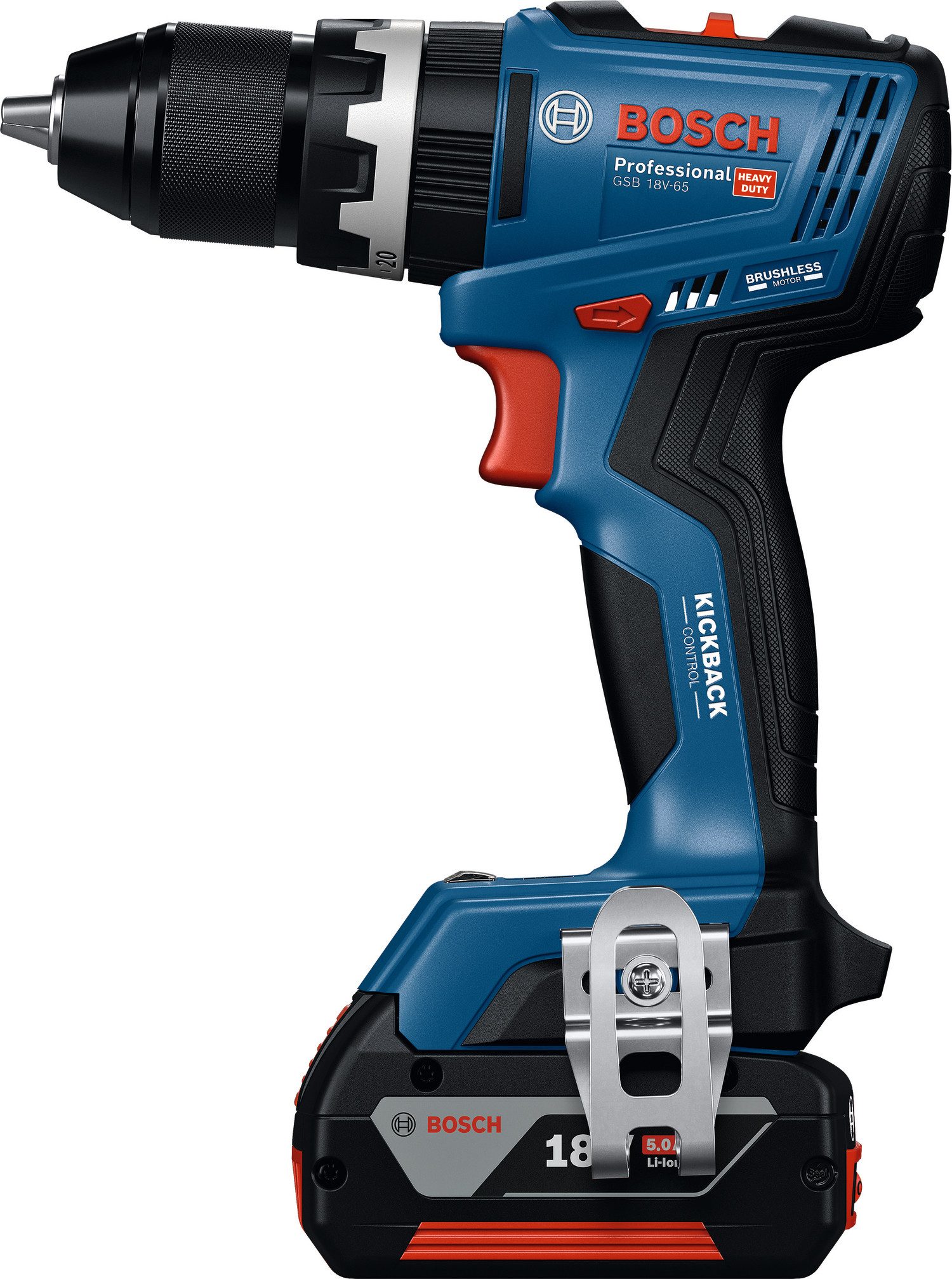 Bosch Professional Akku-Schlagbohrschrauber »GSB 18V-65«, Inkl. 2x Akku GBA 18V 5,0Ah, in L-BOXX 136N – Bild 4 von 5