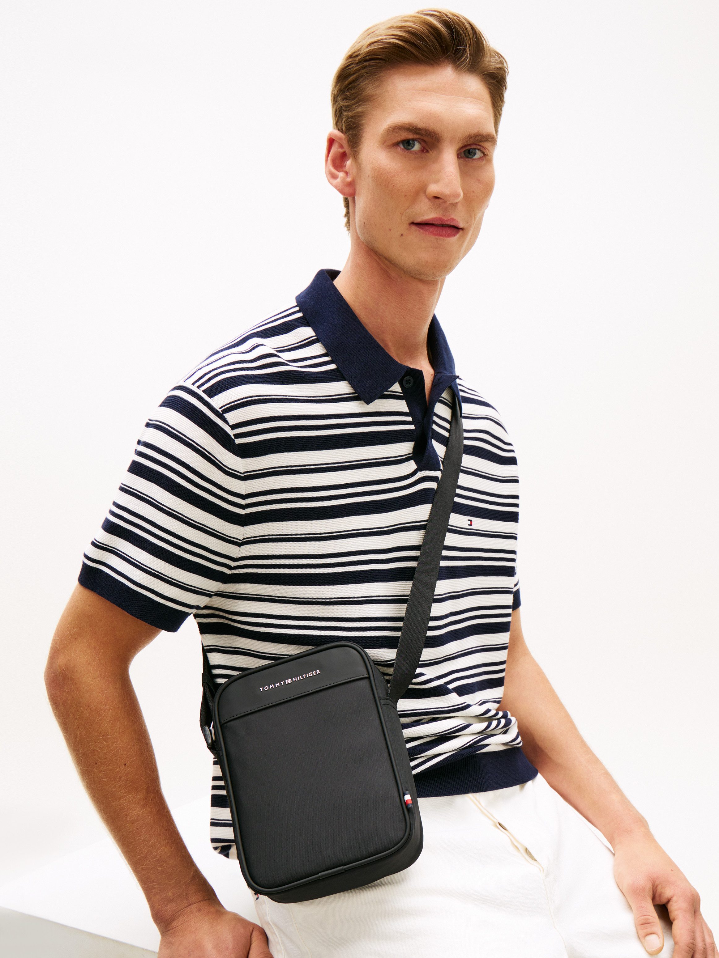 Tommy Hilfiger Umhängetasche TH REPREVE MINI REPORTER, Unisex Schultertasche, Crossbody-Bag mit Logoschriftzug