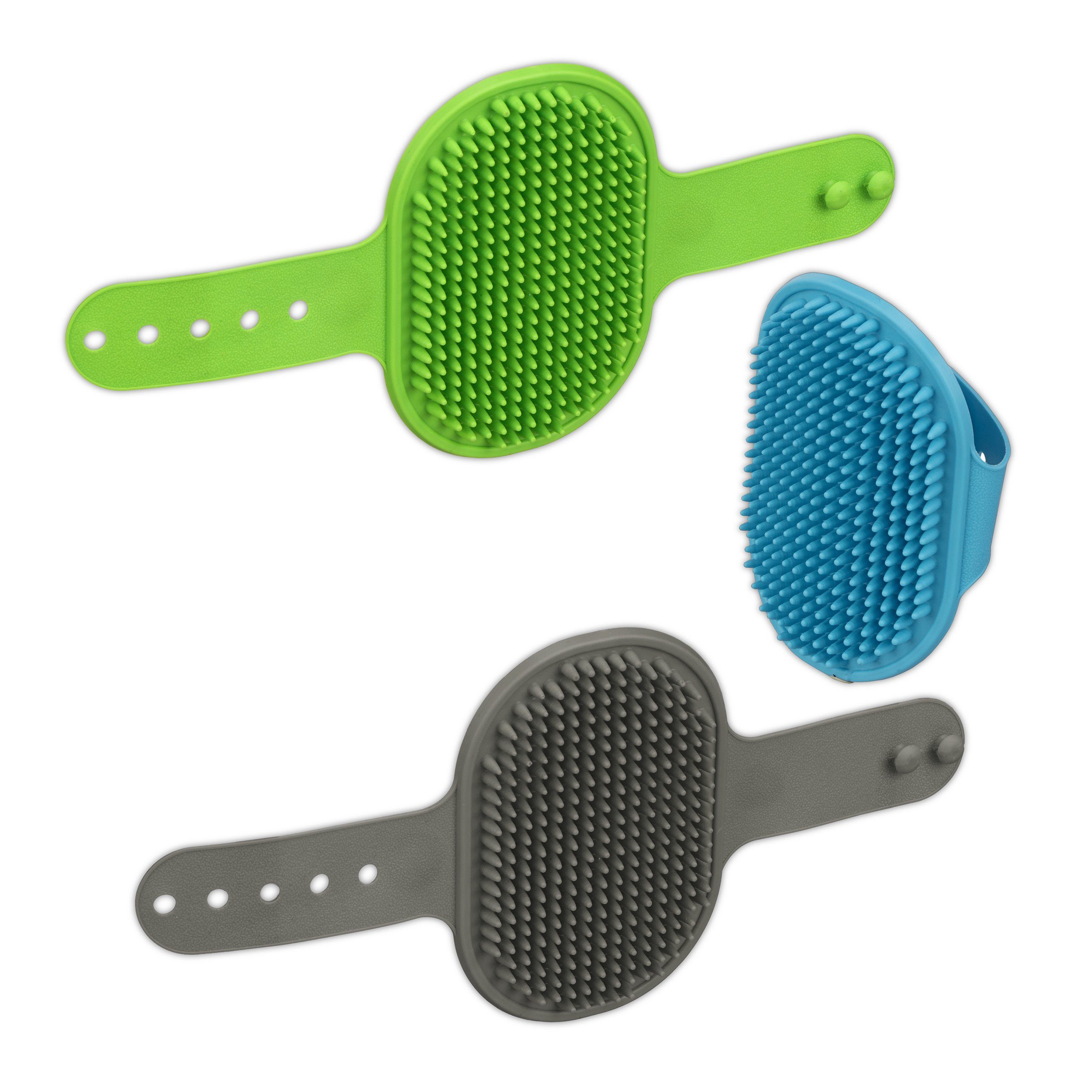 relaxdays Fellbürste Massagebürste Hund & Katze 3er Set, Thermoplastisches Polyurethan (TPR), (3-tlg)