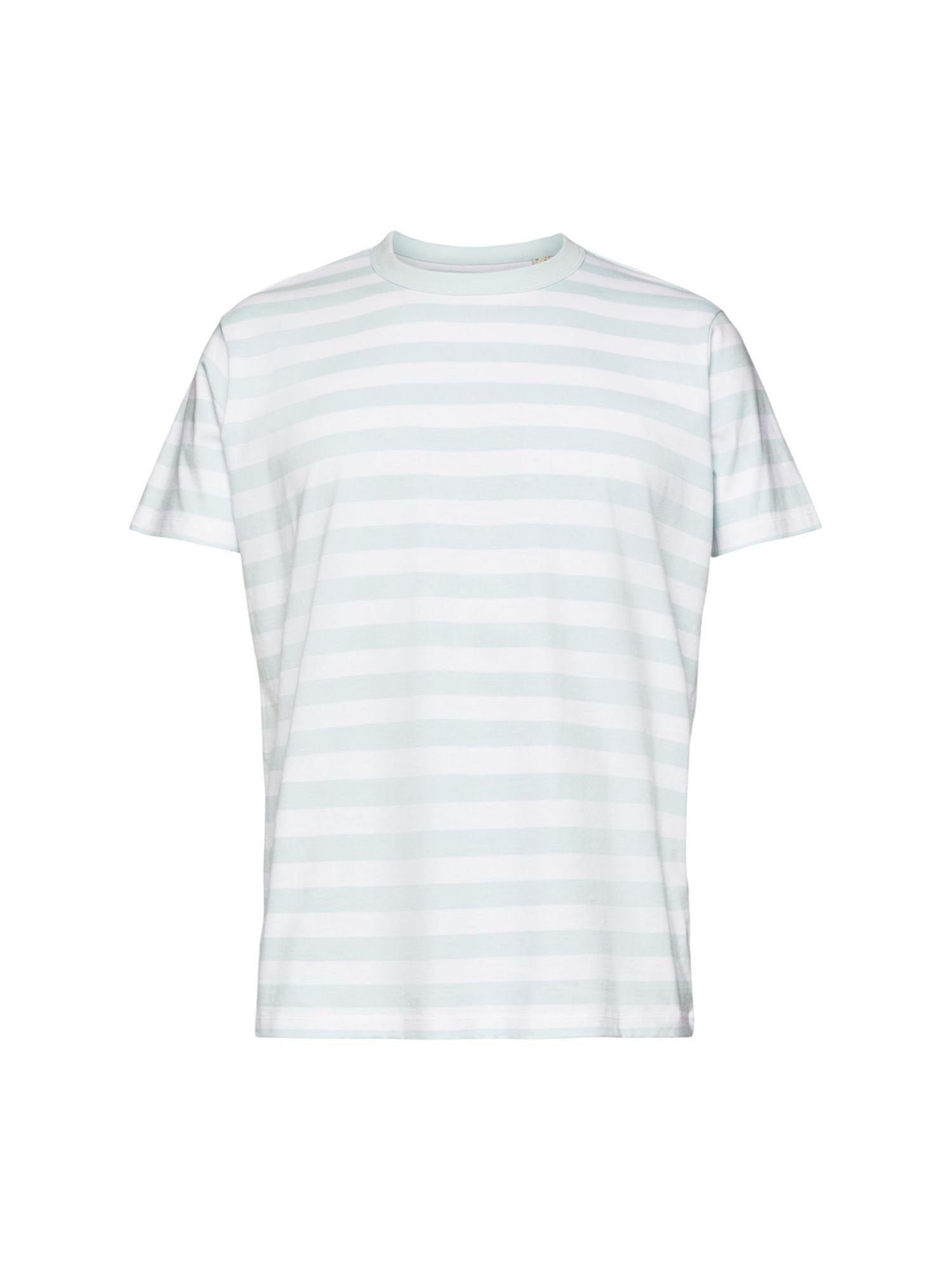 Esprit T-Shirt Gestreiftes T-Shirt mit Rundhalsausschnitt (1-tlg) LIGHT AQUA GREEN