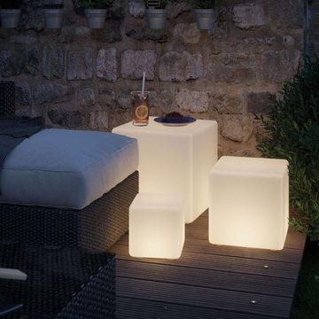 Paulmann Gartenleuchte LED Plug & Shine Lichtwürfel in weiß IP67 warmweiß 24V 300x300mm, keine Angabe, Leuchtmittel enthalten: Ja, fest verbaut, LED, warmweiss, Gartenleuchten