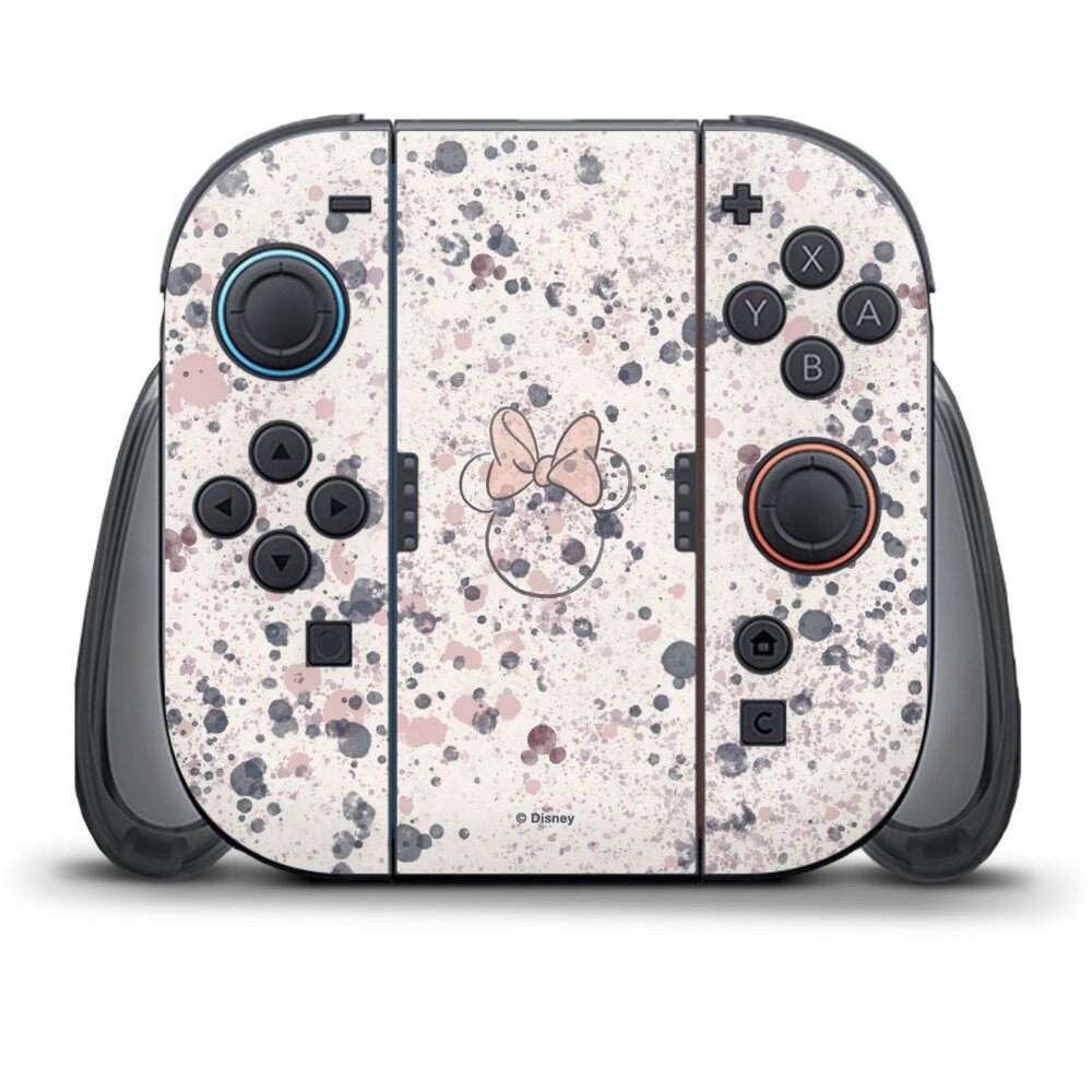 DeinDesign Konsolen-Cover Wasserfarbe Minnie Mouse Disney Minnie Mouse Splash, Nintendo Switch 2 Controller Skin Aufkleber Sticker Folie