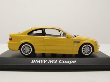 Maxichamps Modellauto BMW M3 E46 Coupe 2001 gelb Modellauto 1:43 Maxichamps, Maßstab 1:43