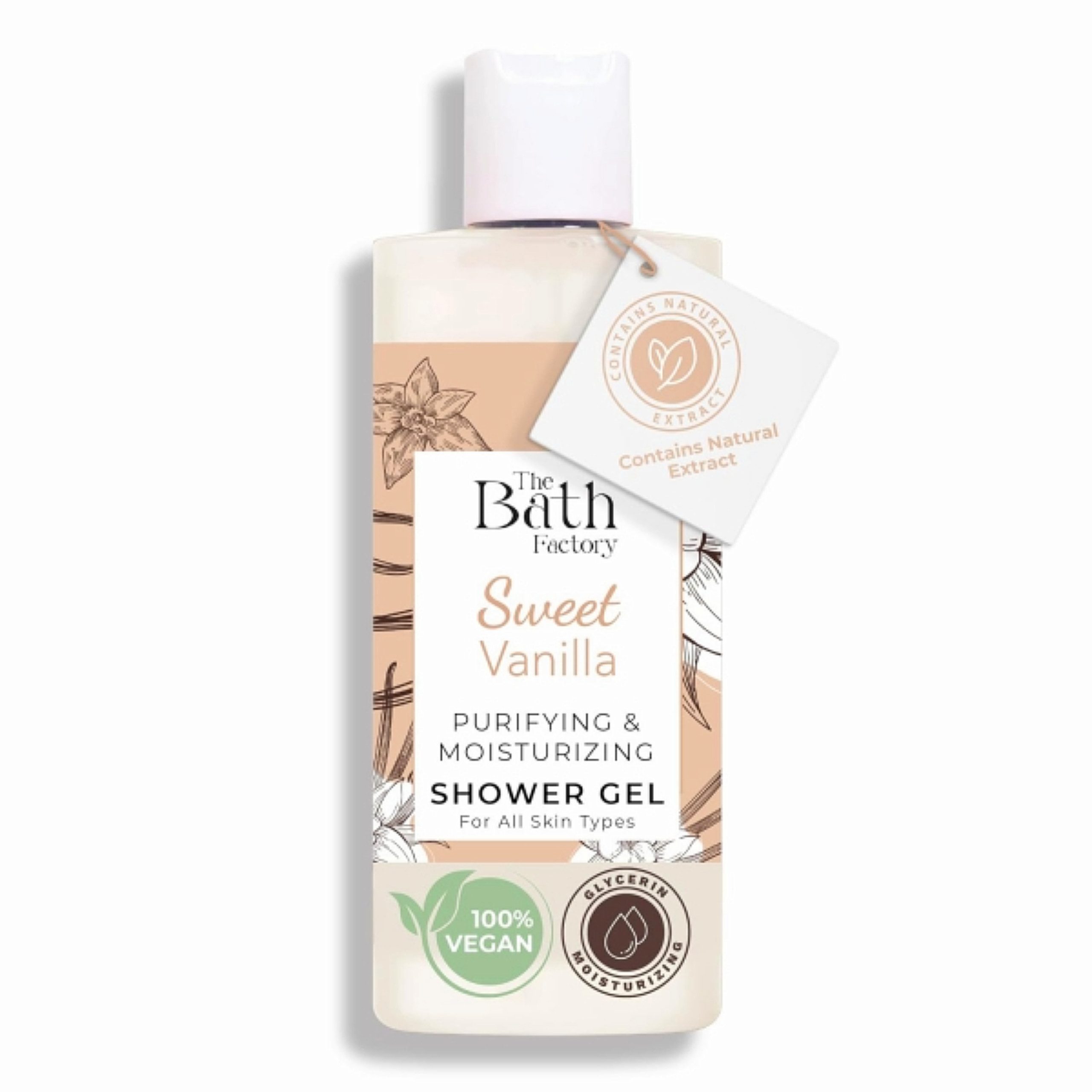 The Bath Factory Duschgel Sweet Vanilla – Verwöhnende Pflege mit sinnlichem Vanilleduft - 400 ml