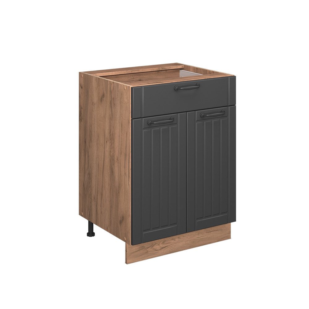 Vicco Unterschrank Fame-Line, Dunkelgrau/Goldkraft Eiche, 60 günstig online kaufen