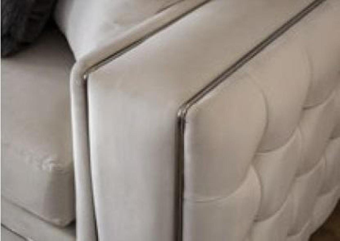 3 Chesterfield Sofa JVmoebel Weiß Sitz Möbel 3-Sitzer Dreisitzer Sofas Luxus Couchen