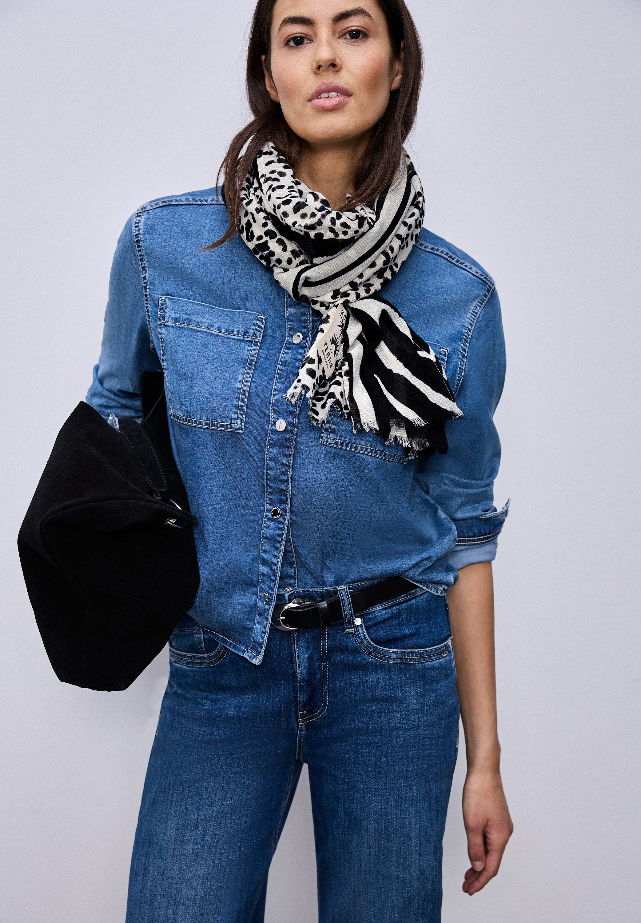 STREET ONE Schal, mit Mustermix günstig online kaufen