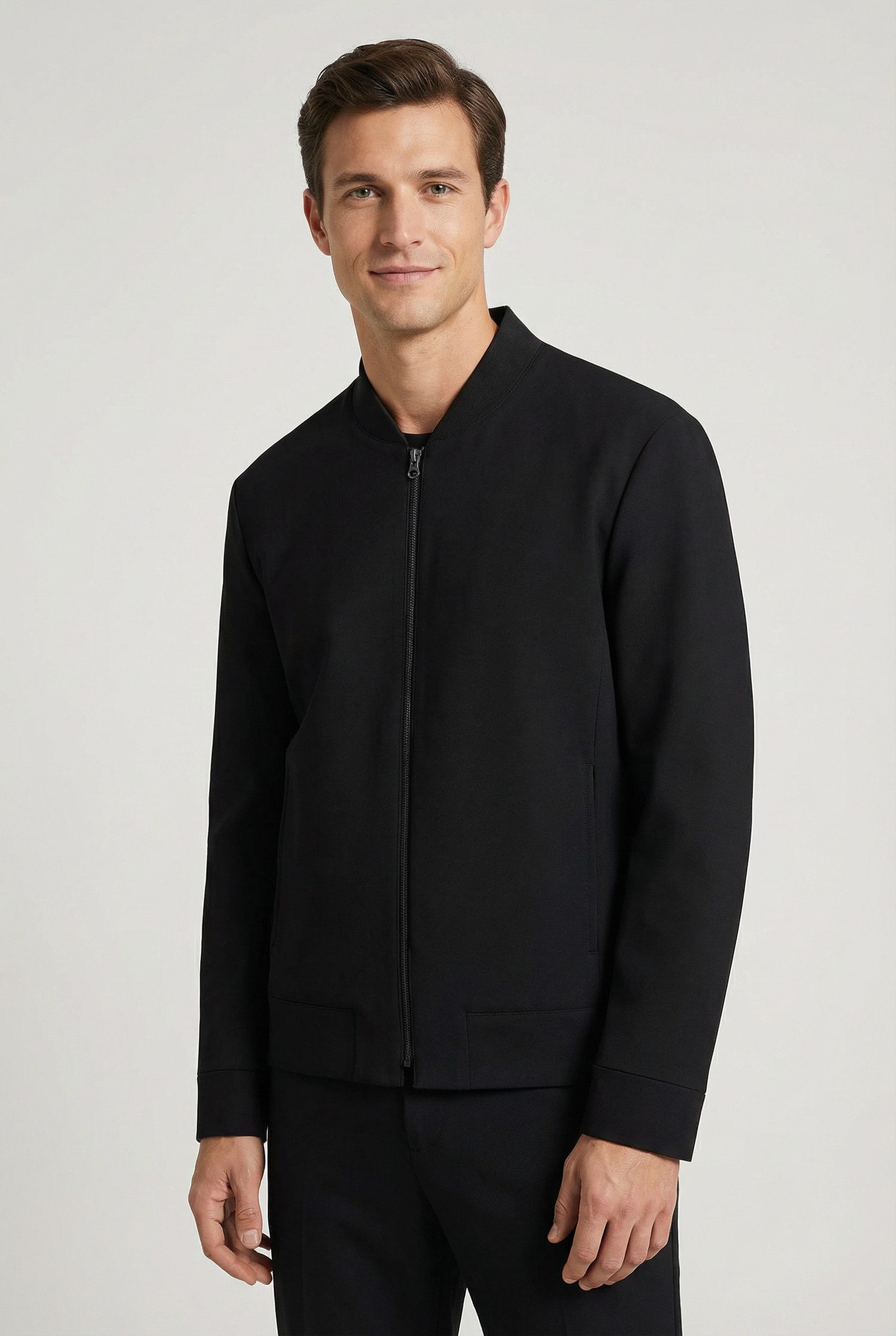 Cinque Sweatjacke CICROSS mit Stehkragen, Regular Fit, 2-Wege-Reißverschluss