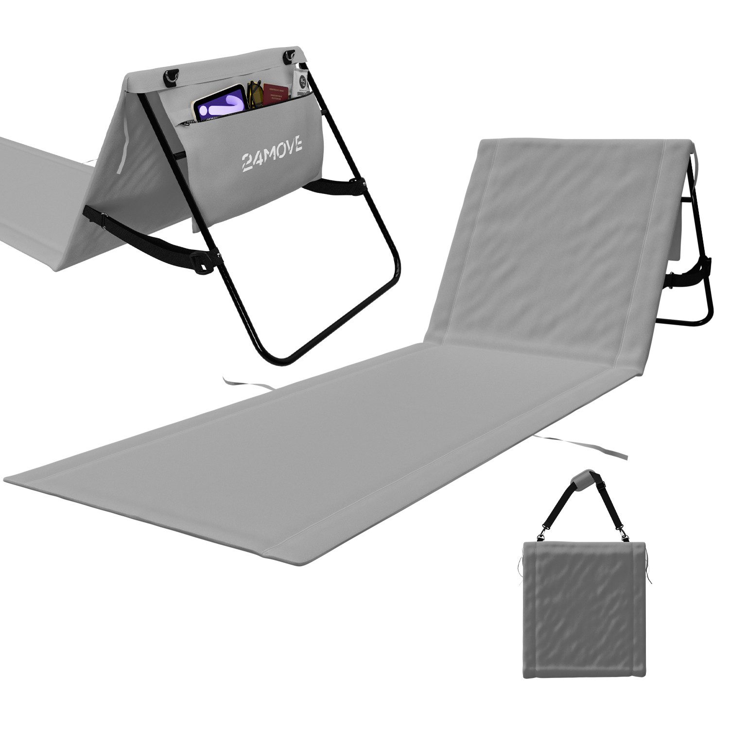 Strandtuch, Strandmatte, Klappbare Campingliege, Tragetasche