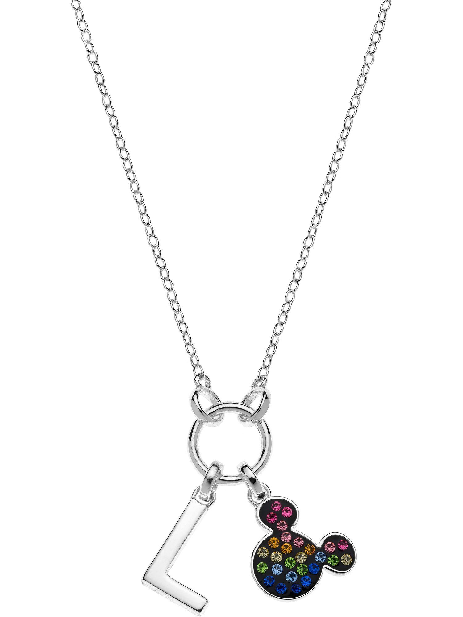 DISNEY Jewelry Collier Disney Mädchen-Kinderkette 925er Silber Kristall | Ketten ohne Anhänger