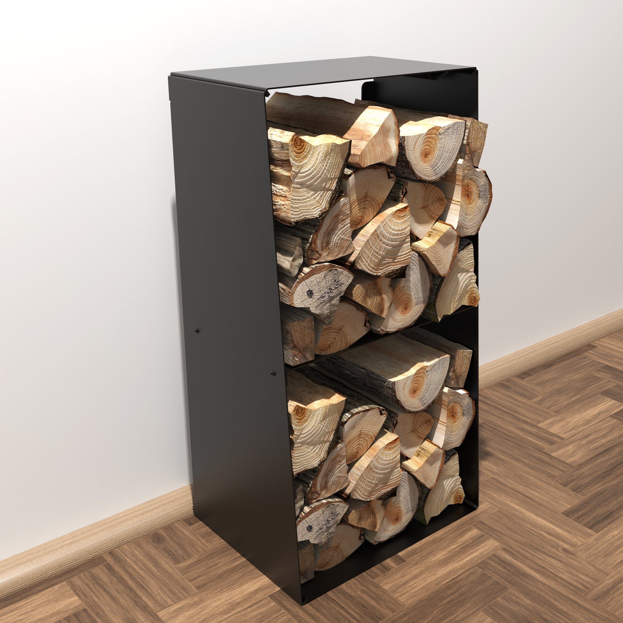 tuning-art Kaminholzregal KR10 Brennholzregal Kaminholzständer Innen Außen Pulverbeschichtet