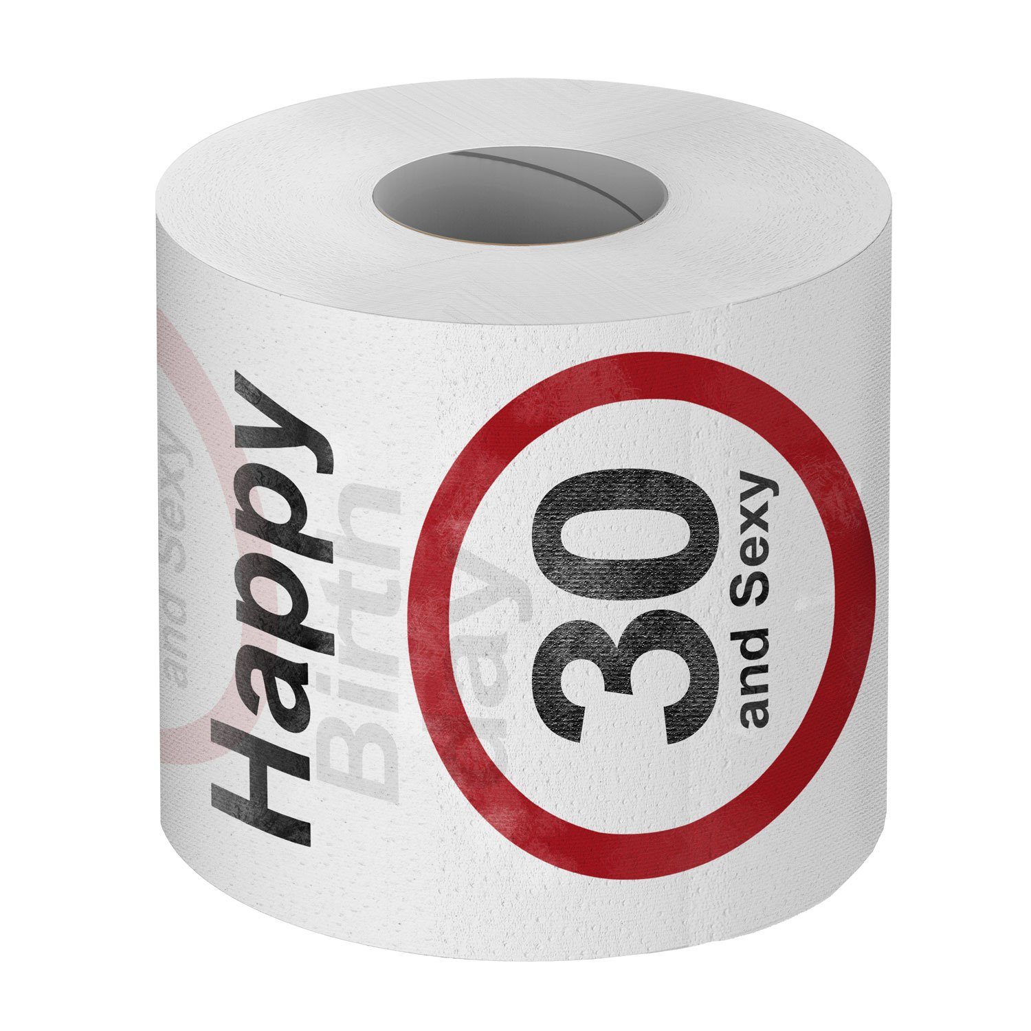 Goods+Gadgets Papierdekoration Lustiges Fun Klopapier 30. zum Geschenkartikel Geburtstag, Toilettenpapier