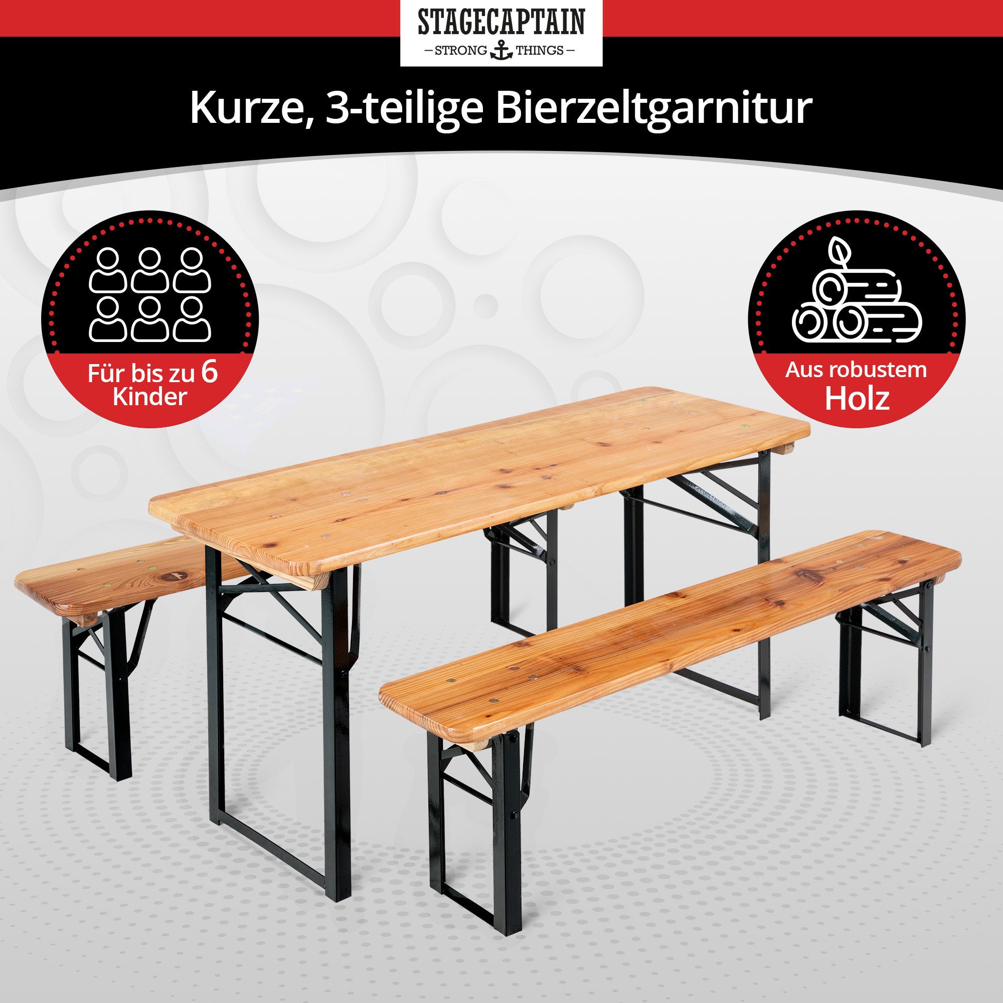 Stagecaptain Bierzeltgarnitur BBK-110 Hirschgarten Kinder-Festzeltgarnitur günstig online kaufen