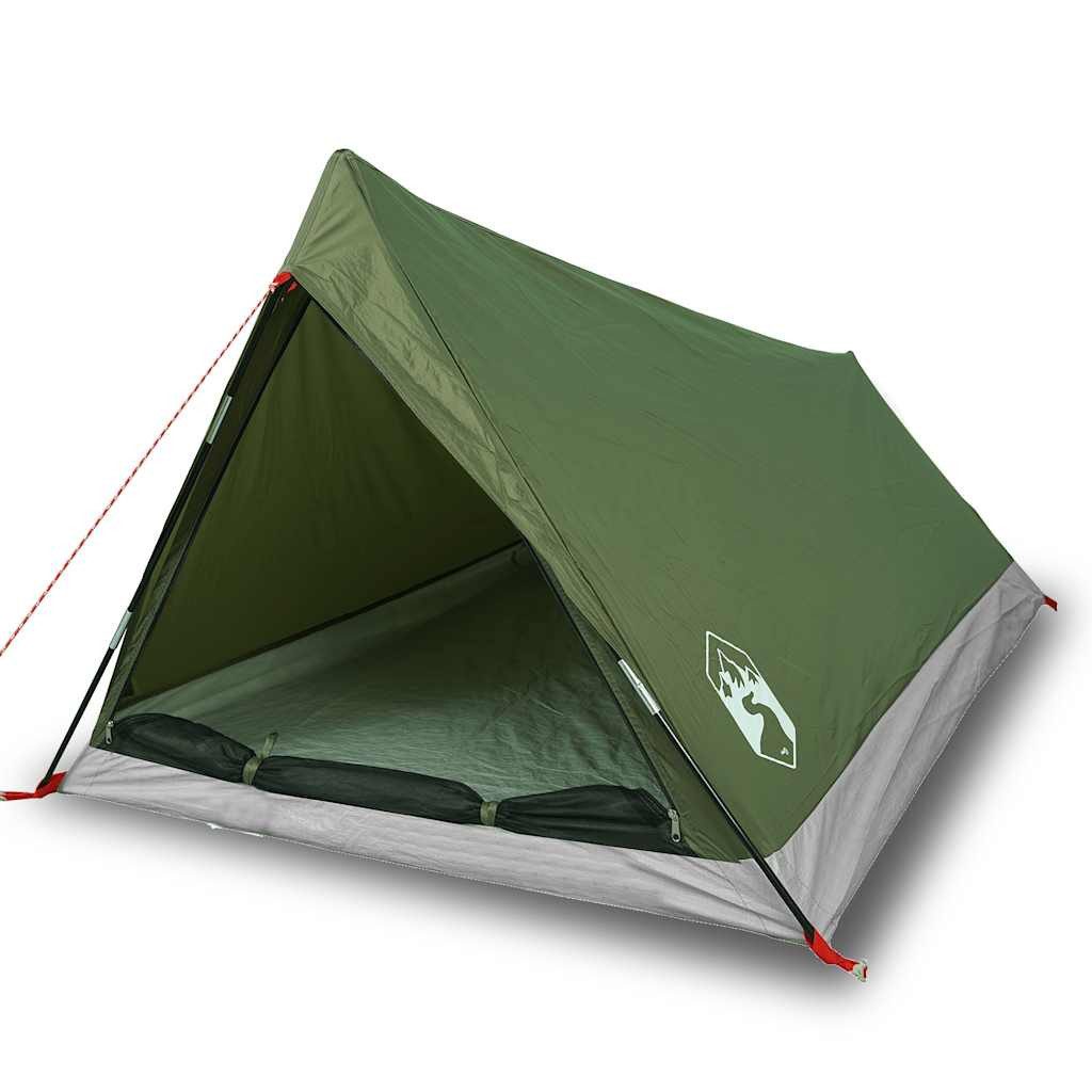 vidaXL Kuppelzelt Campingzelt 2 Personen Olivgrün Wasserdicht, (1 tlg)