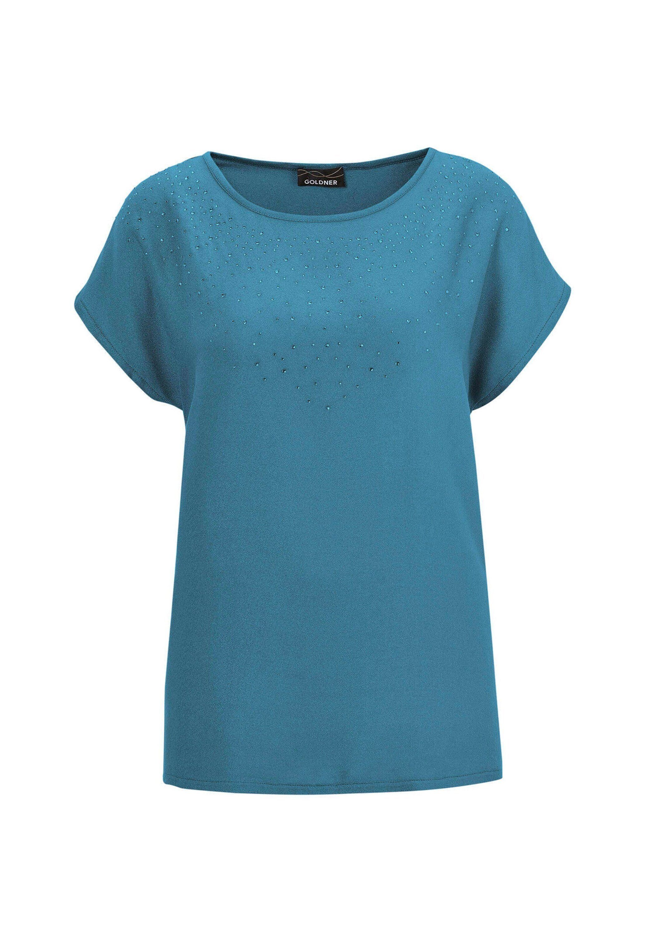 Schlupfbluse Elegante Viskosebluse mit Glitzer
