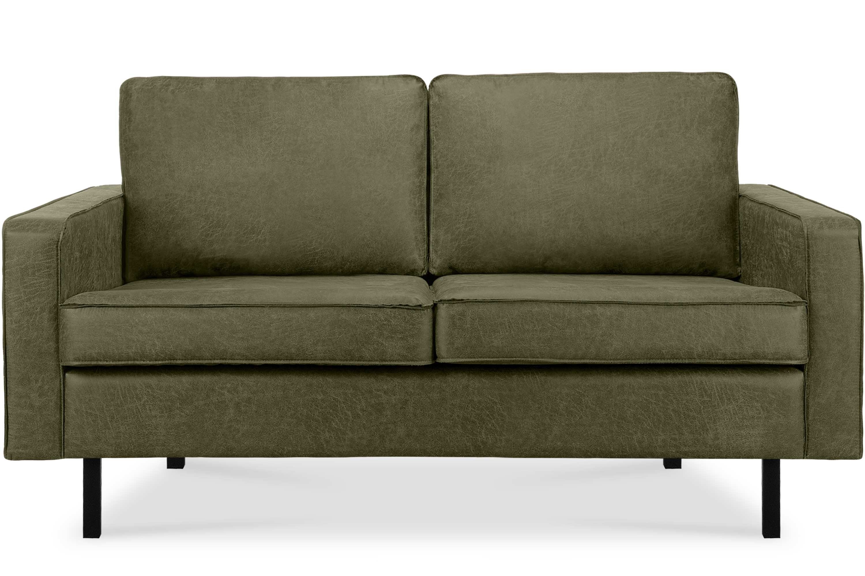 Konsimo 2-Sitzer INVIA Zweisitzer-Sofa, Grundschicht: Echtleder, in Vintageoptik, Hergestellt in EU | Einzelsofas