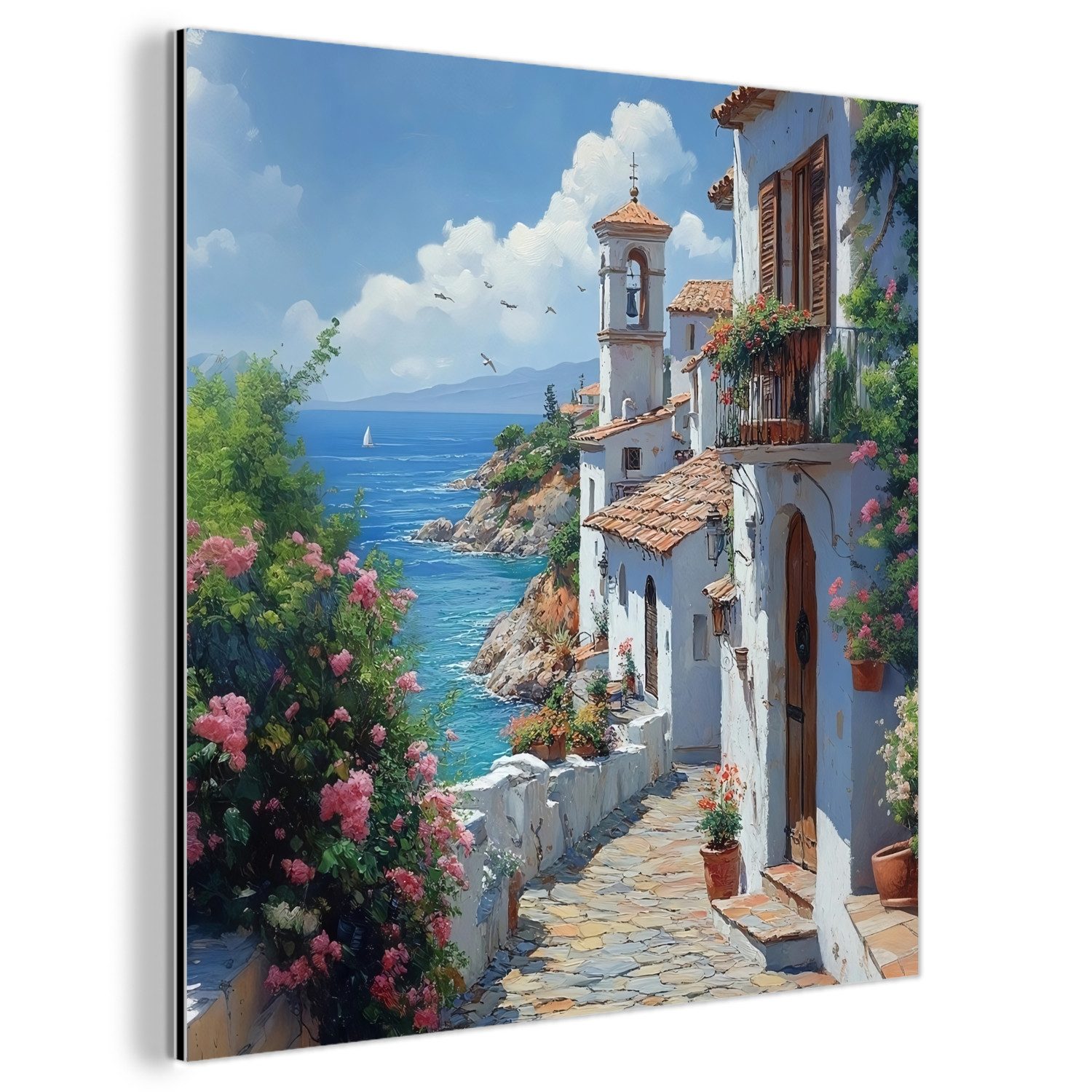 MuchoWow Metallbild Häuser - Meer - günstig online kaufen