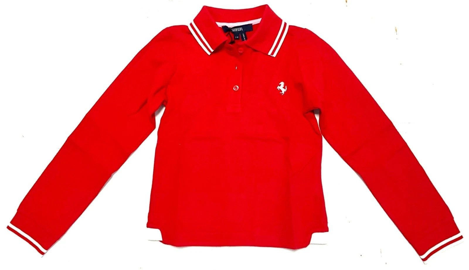 Ferrari Langarm-Poloshirt Ferrari Kinder Poloshirt, Scuderia Ferrari Girl L/S POLO Logo