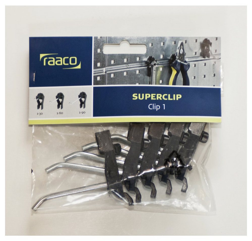 Thumbnail - raaco Werkzeughalter raaco 110747 Werkzeughaken Clip 2-60 mm Doppelhaken (L x B x H) 27 x 7