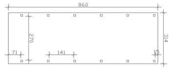 Skanholz Einzelcarport Friesland, BxT: 314x860 cm, 204 cm Einfahrtshöhe