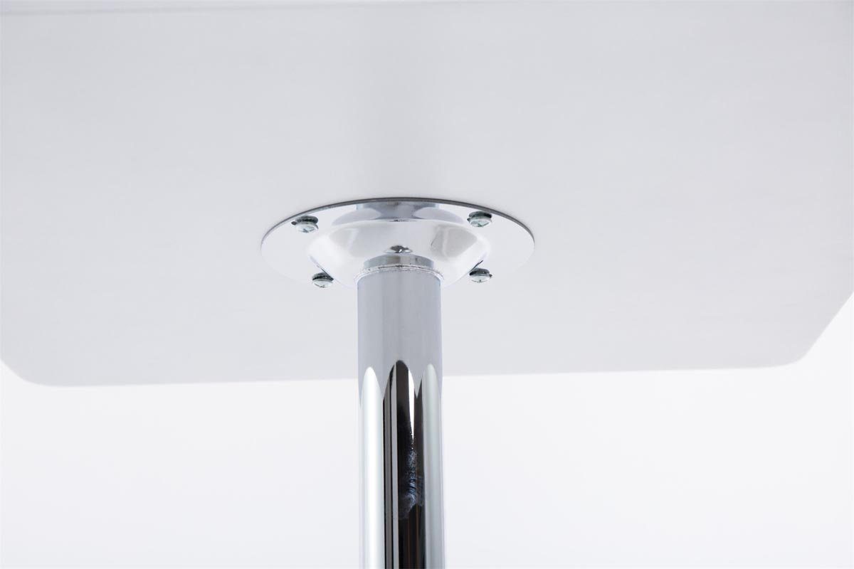 CLP Bartisch Stehtisch eckig (1er), mit Holz-Tischplatte & Metall-Gestell