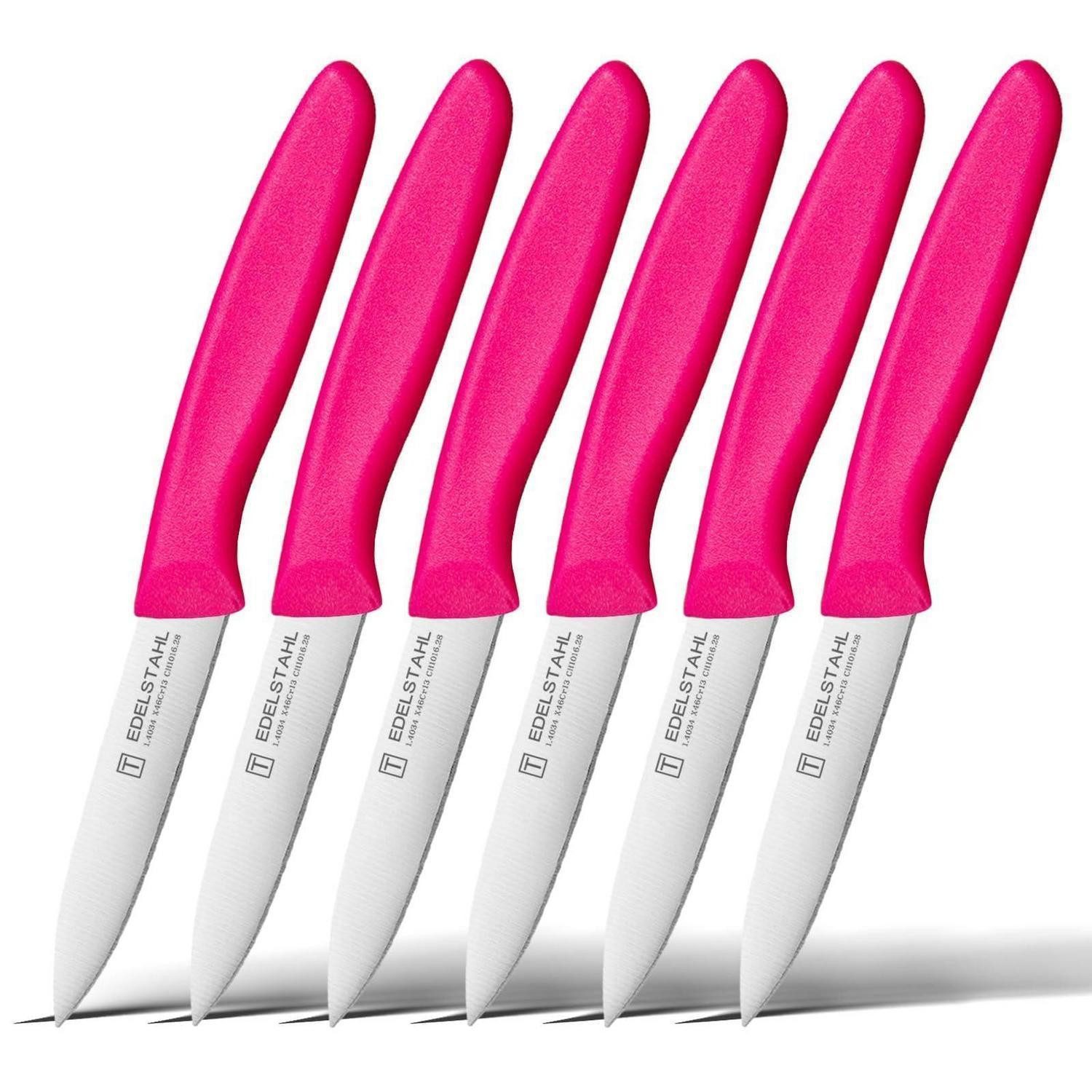 LuxusKollektion Gemüsemesser Gemüsemesser-Set 6-tlg Rosa