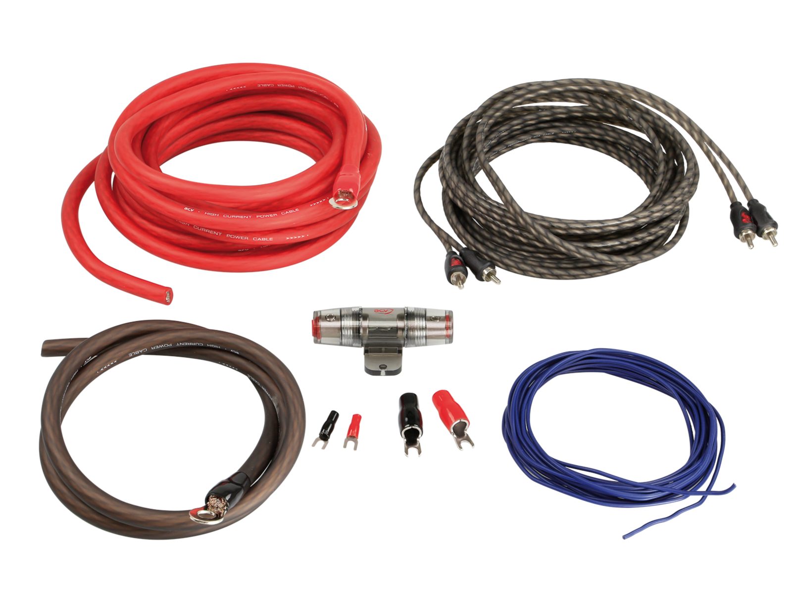 ACV ACV LK-20 Kabel Kit Endstufe Strom 5m 20mm² Cinch/ 60A AGU CCA Strom-Adapterkabel