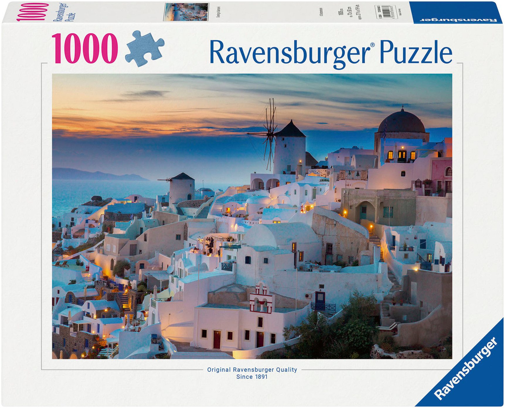 Ravensburger Puzzle Abend über Santorini, 1000 Puzzleteile, Made in Germany günstig online kaufen