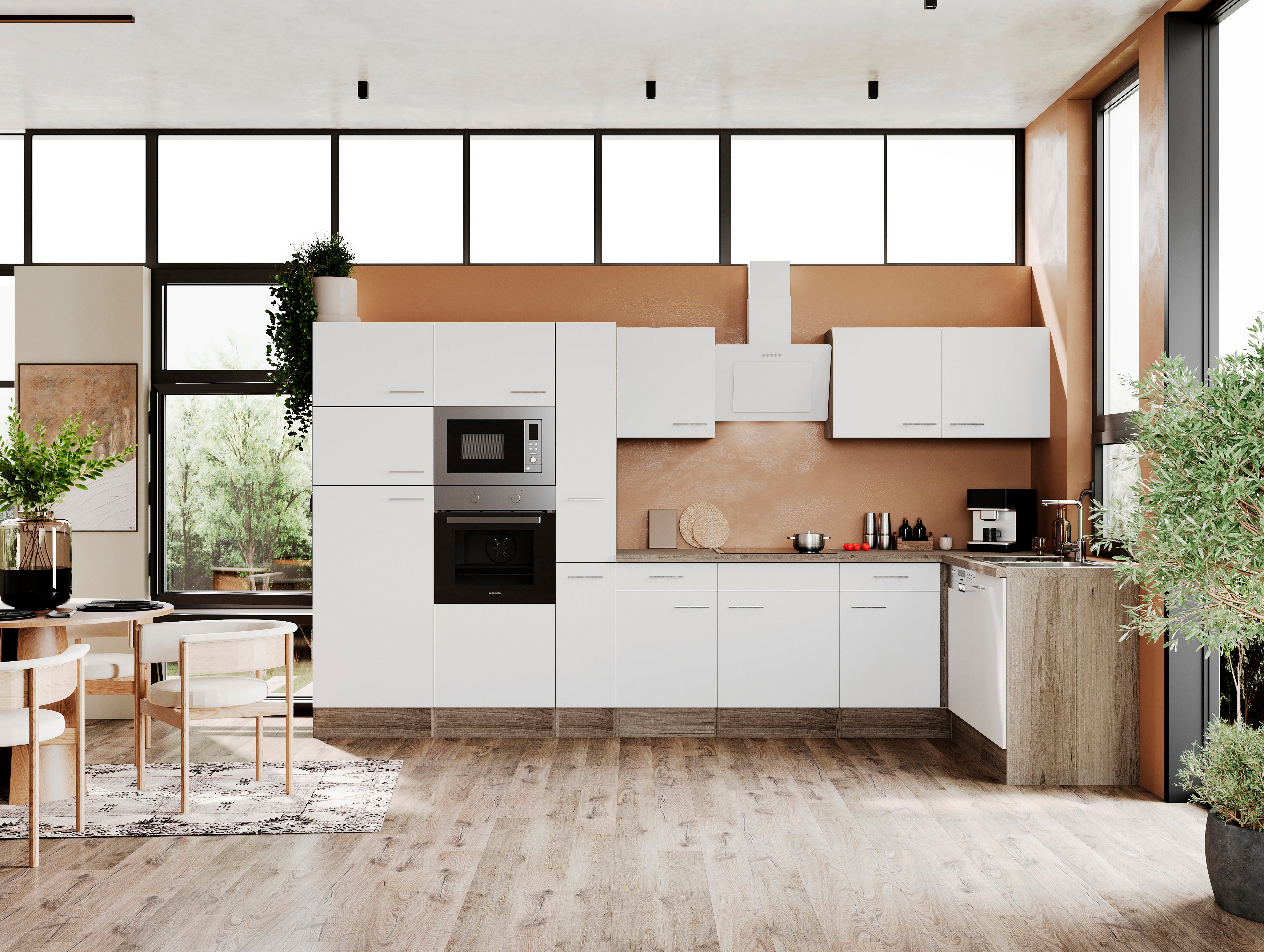 RESPEKTA Winkelküche Oliver, Breite 370 cm, wechselseitig aufbaubar günstig online kaufen