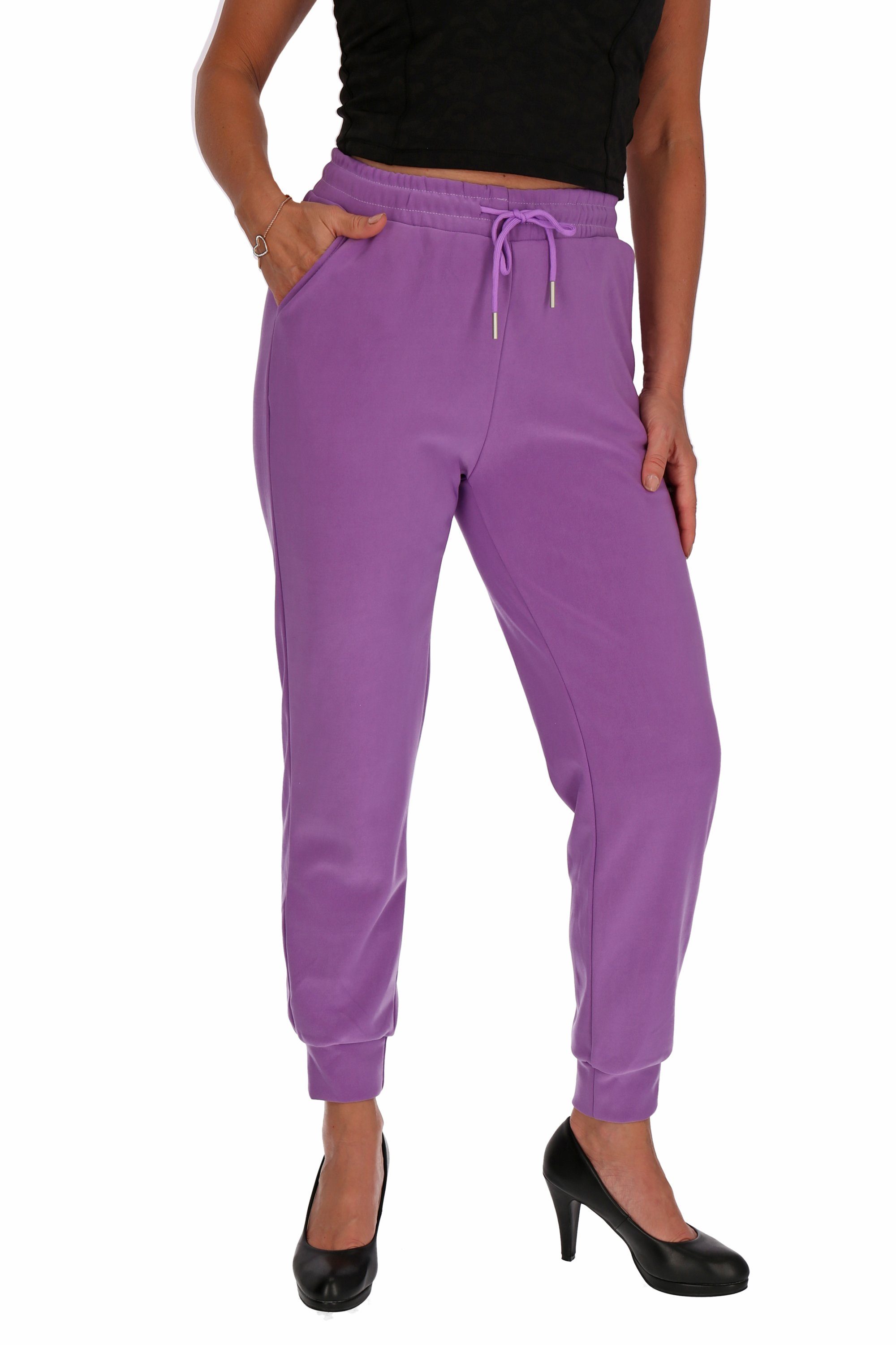 cofi1453 Sporthose Damen Hose Sporthose Freizeithose Hose Sommerhose Jogger Stretch