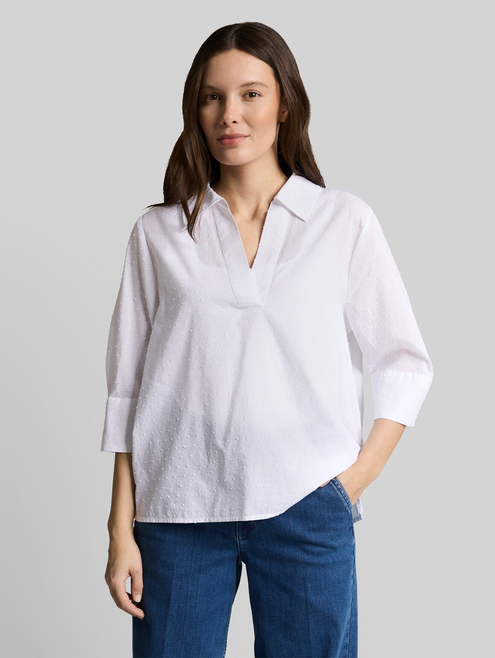 TOM TAILOR Langarmbluse Blusen & Shirts Loose Fit Bluse mit Stickerei