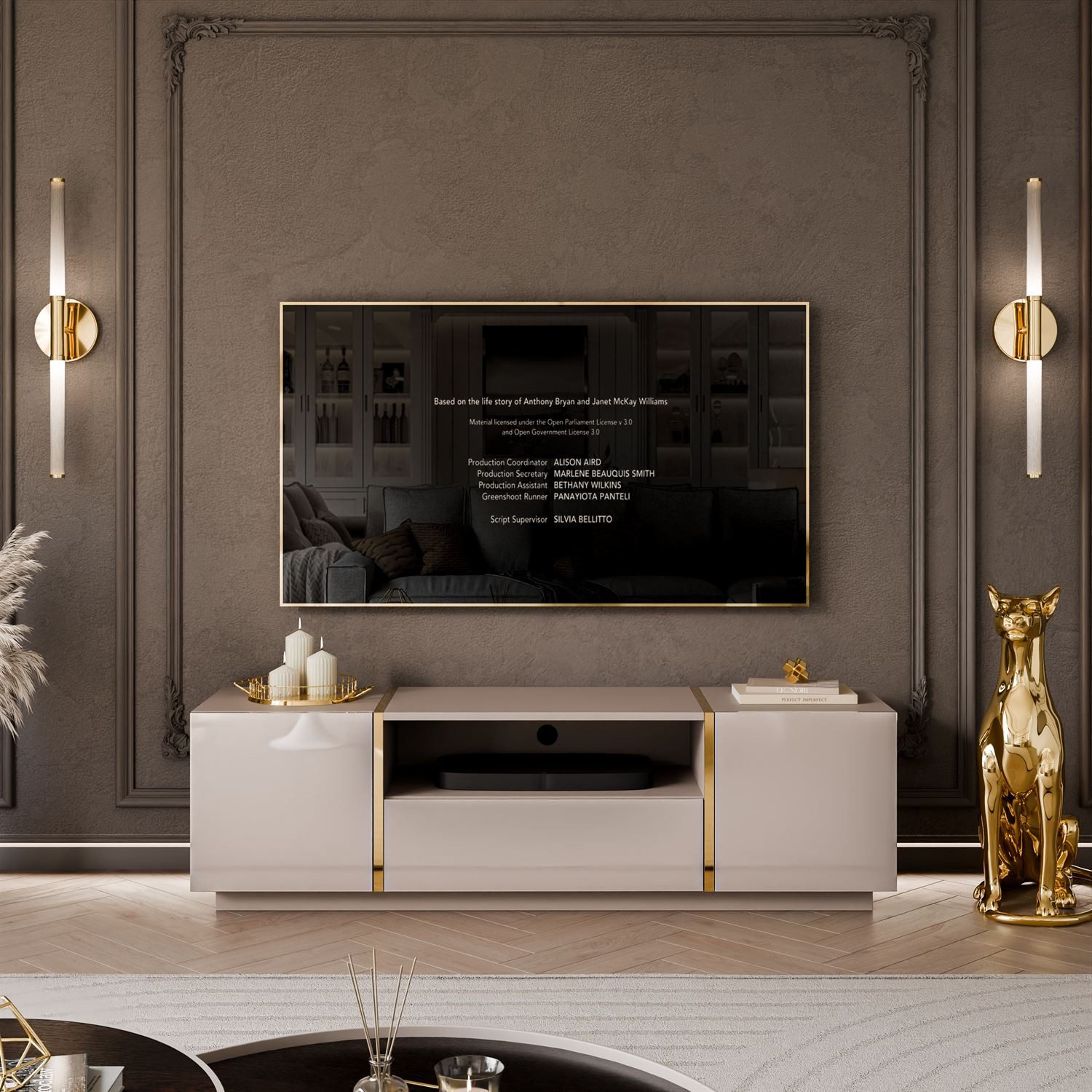 Lookway TV-Schrank ONYX Kaschmir Hochglanz 158 günstig online kaufen