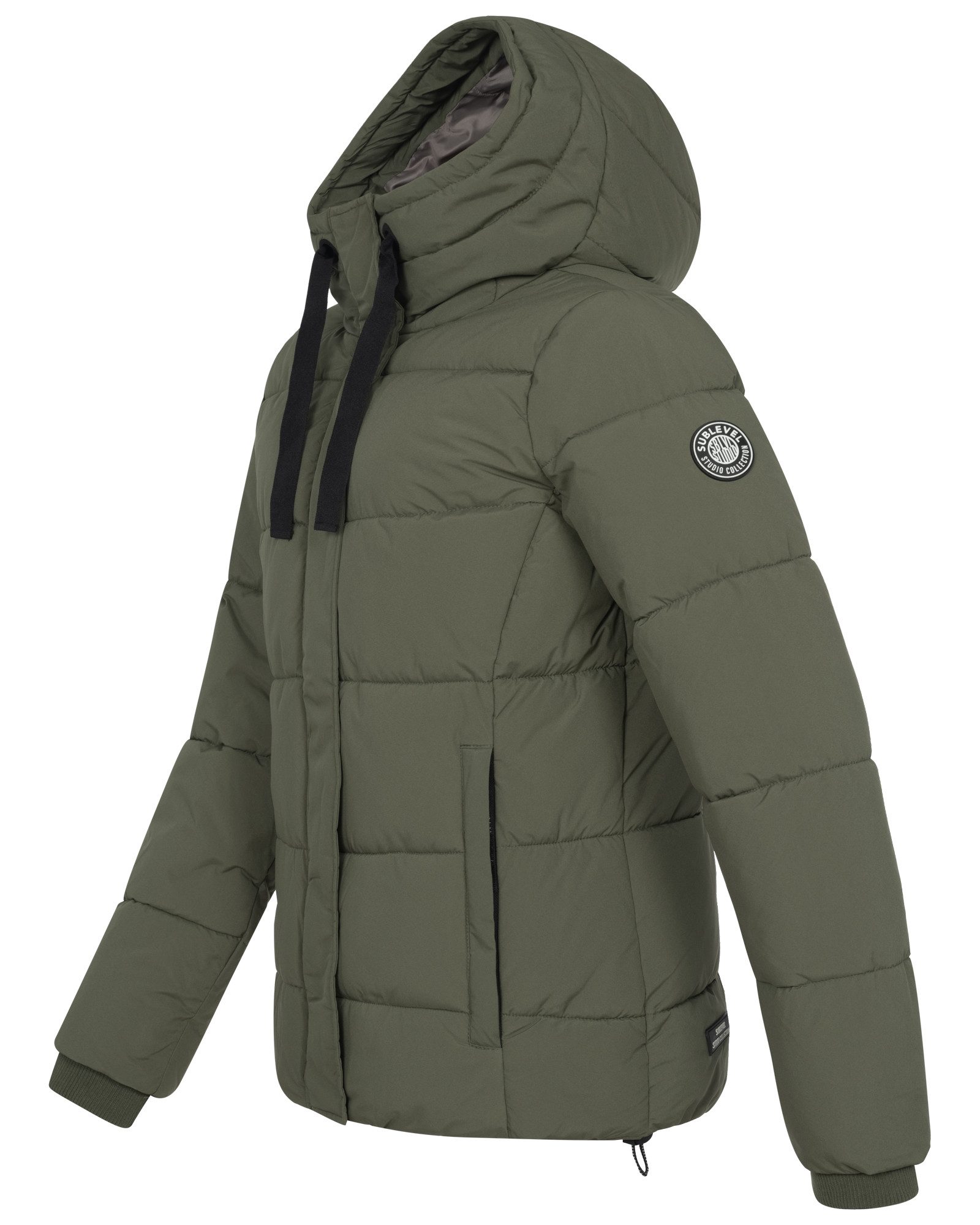 SUBLEVEL Steppjacke Winter Jacke Mantel Parka Steppjacke Lange Winter Mantel Warm gesteppt
