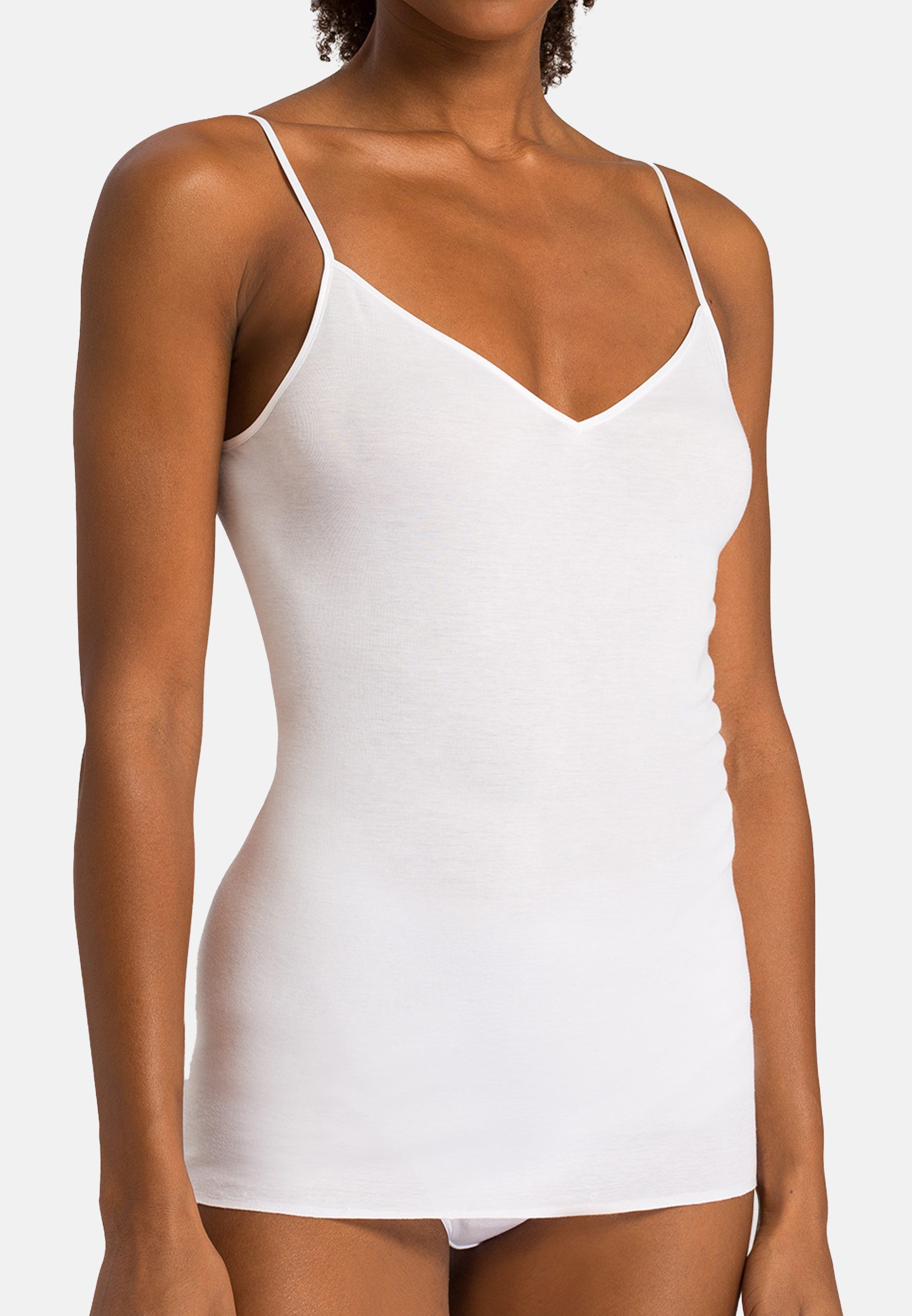 Hanro Unterhemd Cotton Seamless (1-St) Spaghetti Top - Baumwolle - Nahtlos günstig online kaufen
