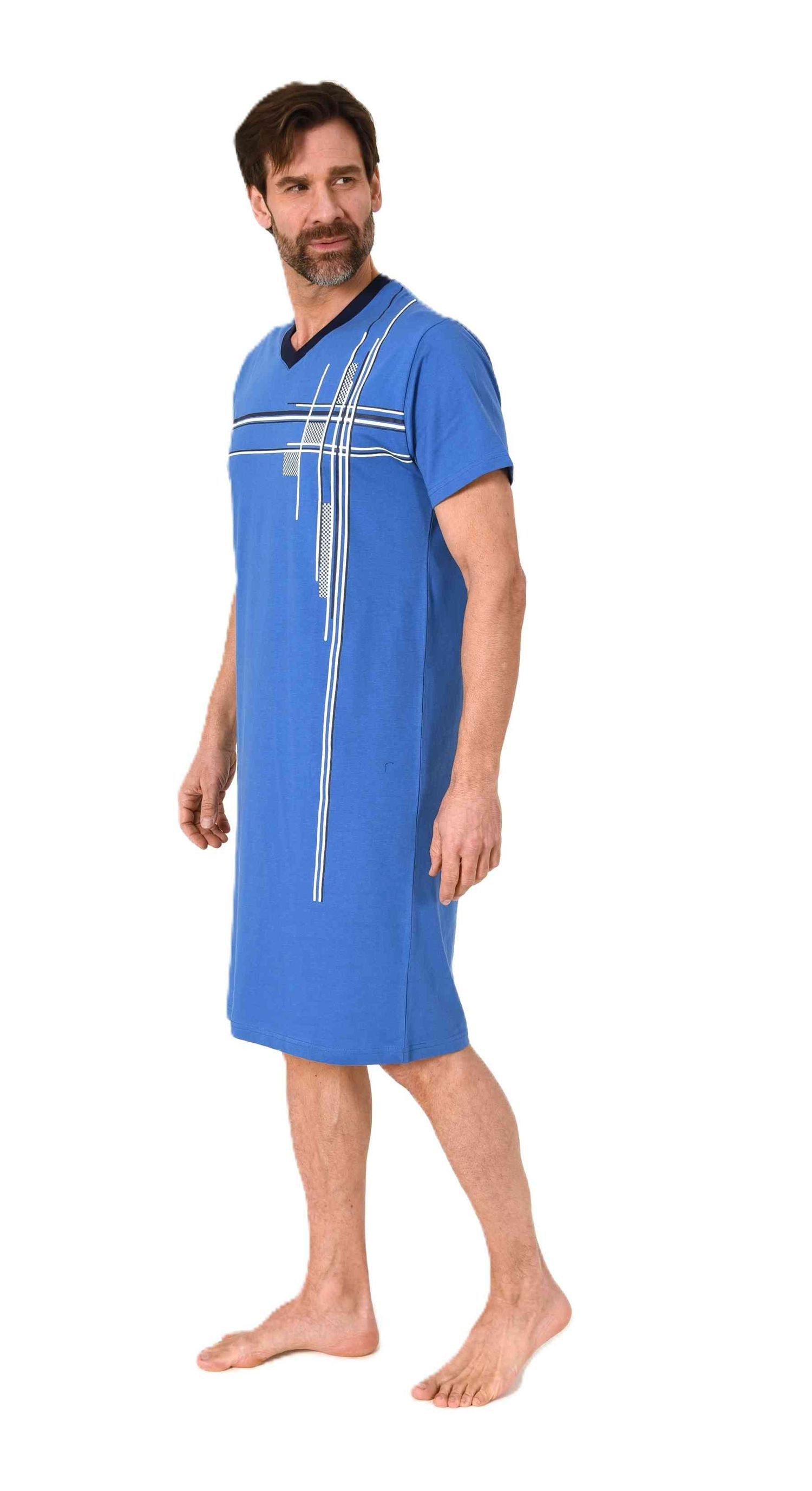Normann Pyjama Normann Herren kurzarm Nachthemd günstig online kaufen